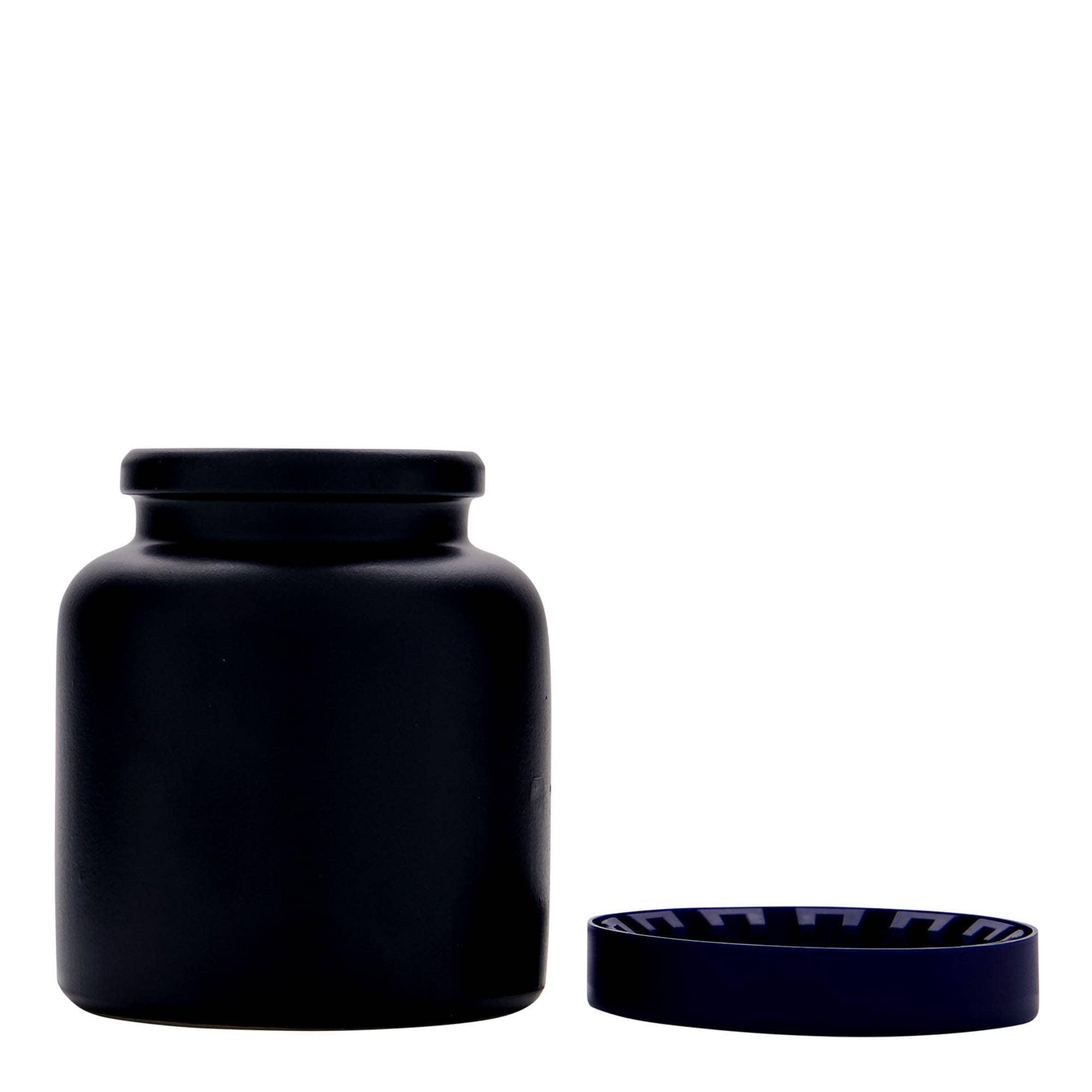 270 ml kivikeraamiline anum, keraamika, must, sulgur: pealepandav kork
