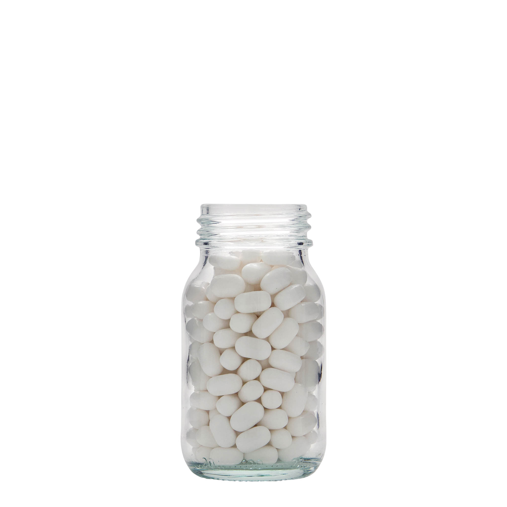 100 ml laiakaelne klaaspurk, ava: DIN 40 100 ml laiakaelne klaaspurk, ava: DIN 40