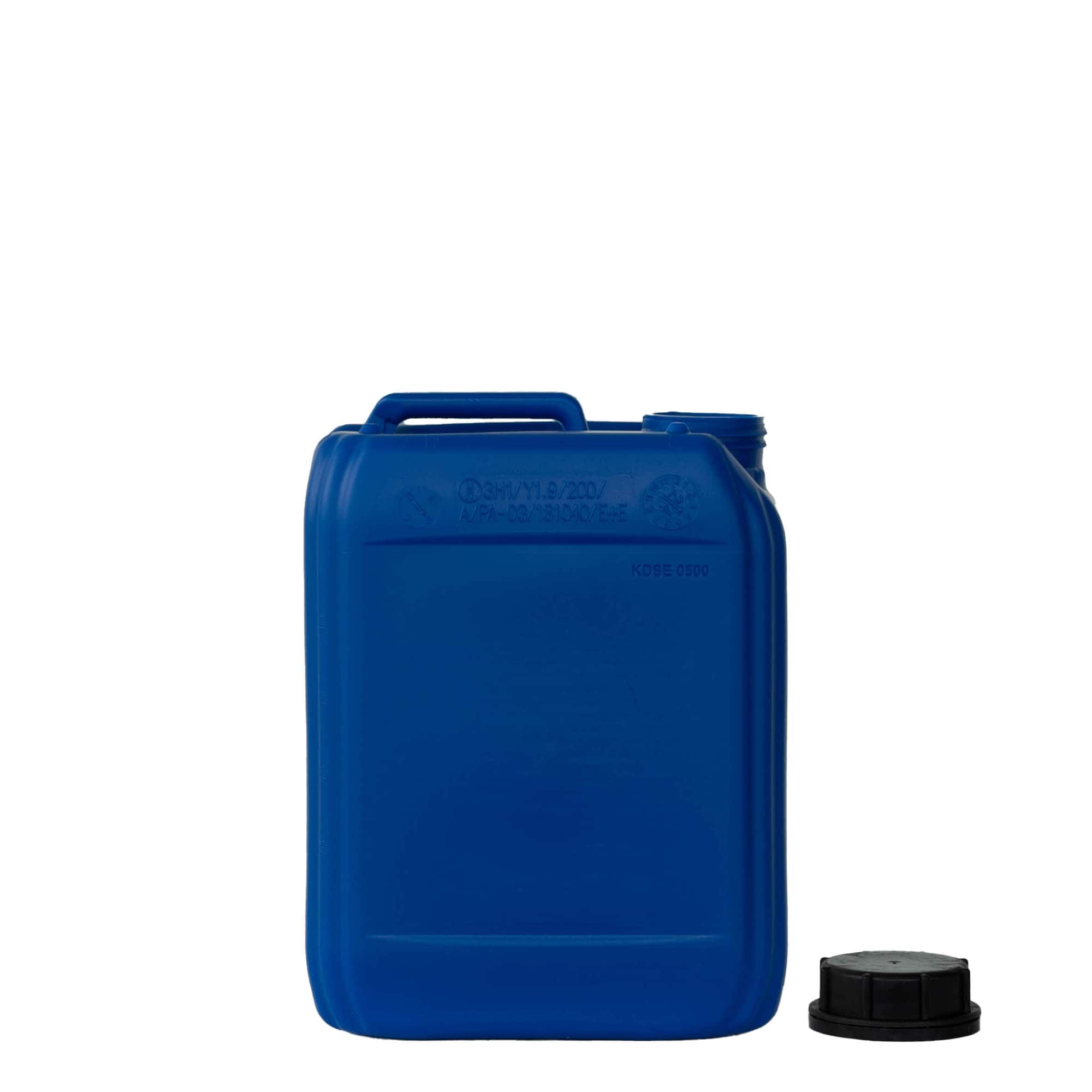5 l kann, ristkülikukujuline, HDPE-plastik, sinine, ava: ND 55