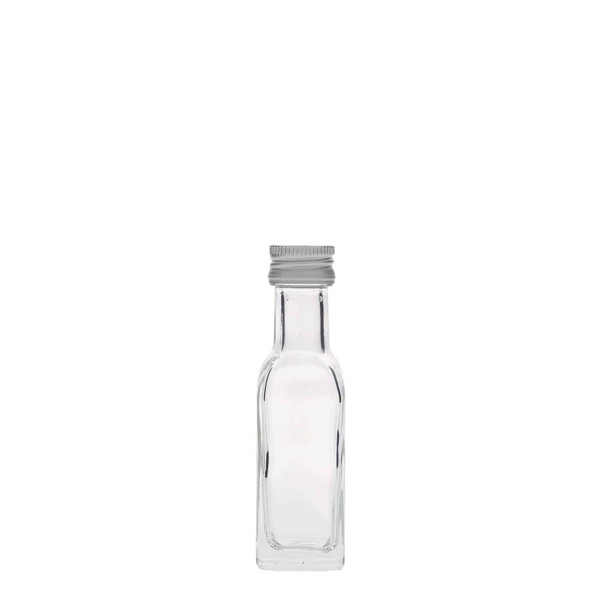 20 ml klaaspudel 'Marasca', ruudukujuline, sulgur: PP 18