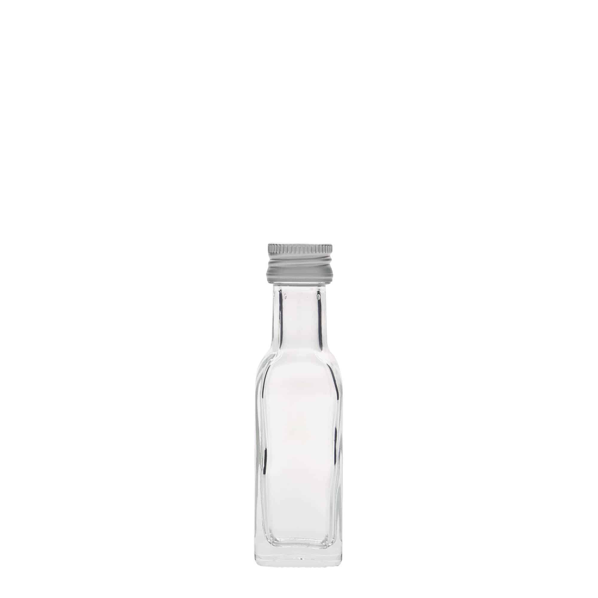 20 ml klaaspudel 'Marasca', ruudukujuline, suuava: PP 18