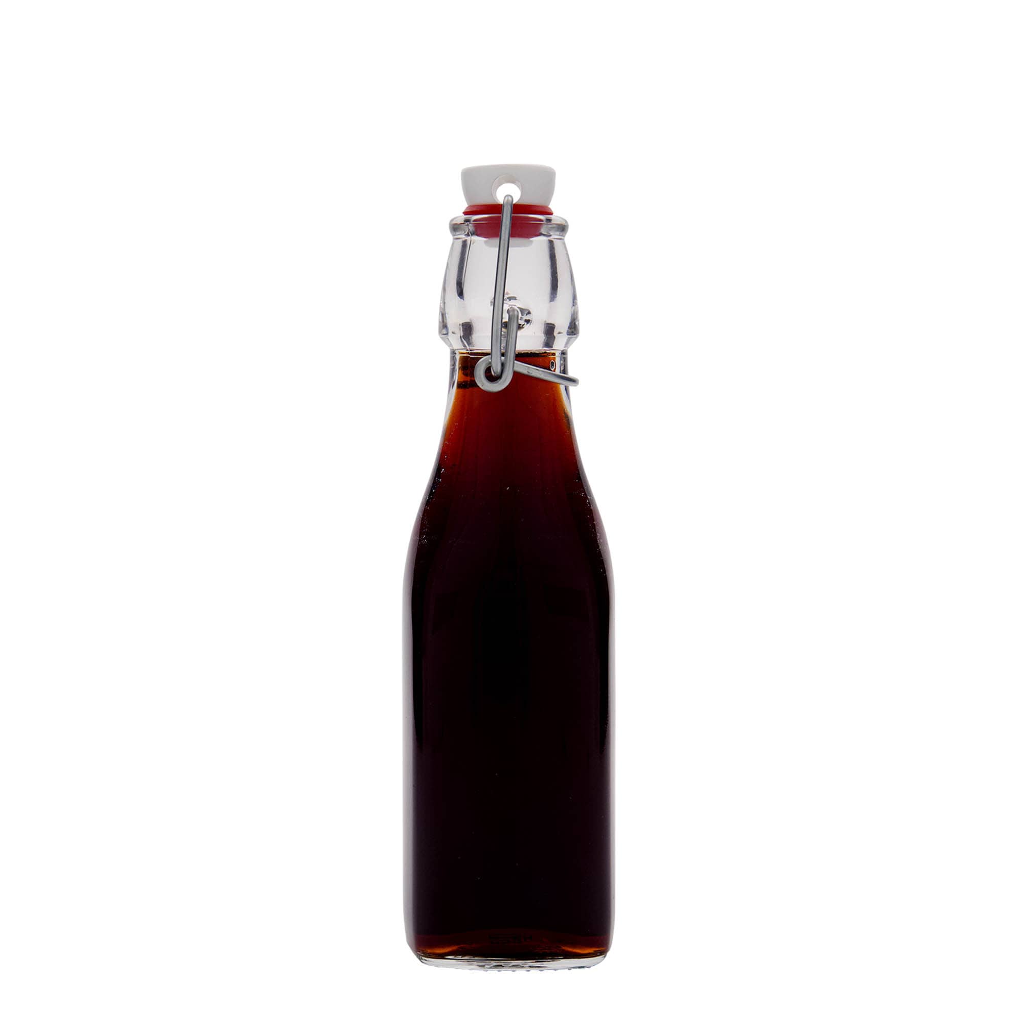 250 ml klaaspudel 'Swing, ruudukujuline, suuava: klambrikork
