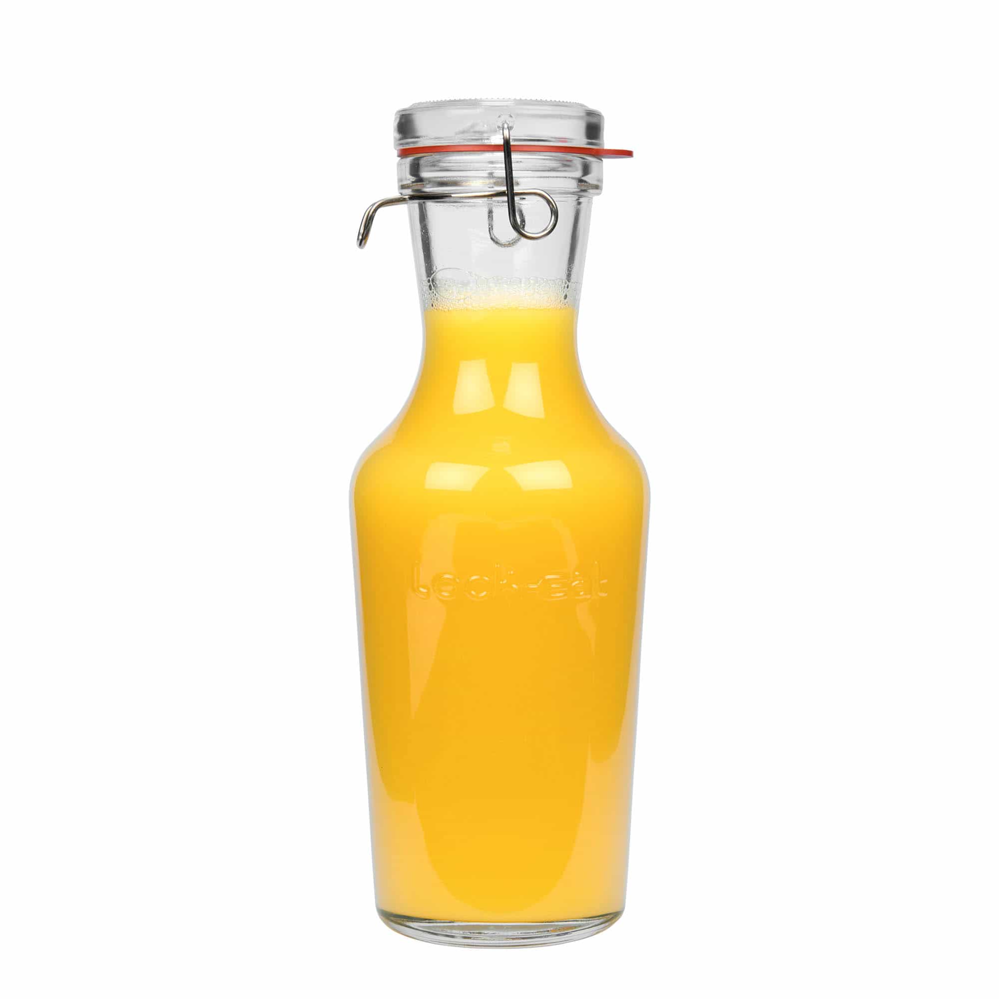 1000 ml klaaskarahvin 'Lock-Eat', sulgur: traatkaas