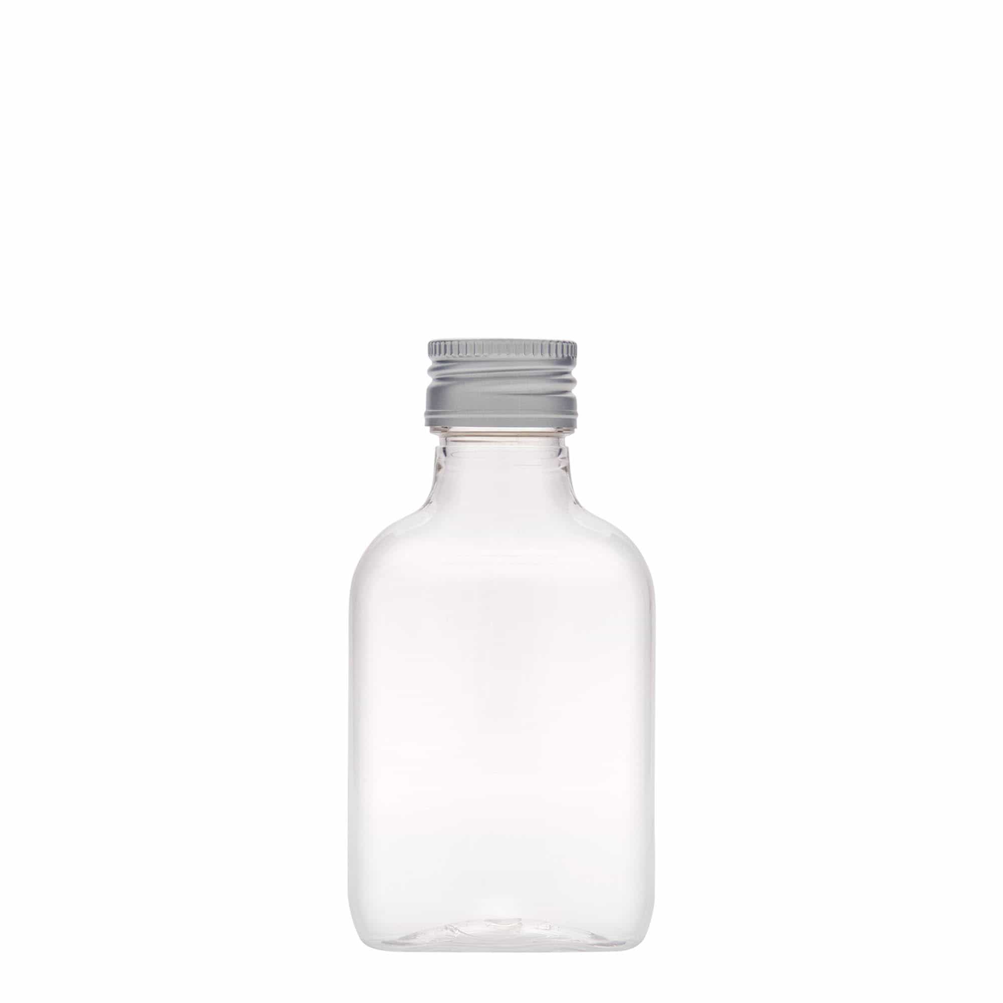 100 ml taskupudel, ovaalne, PET-plast, suuava: PP 28