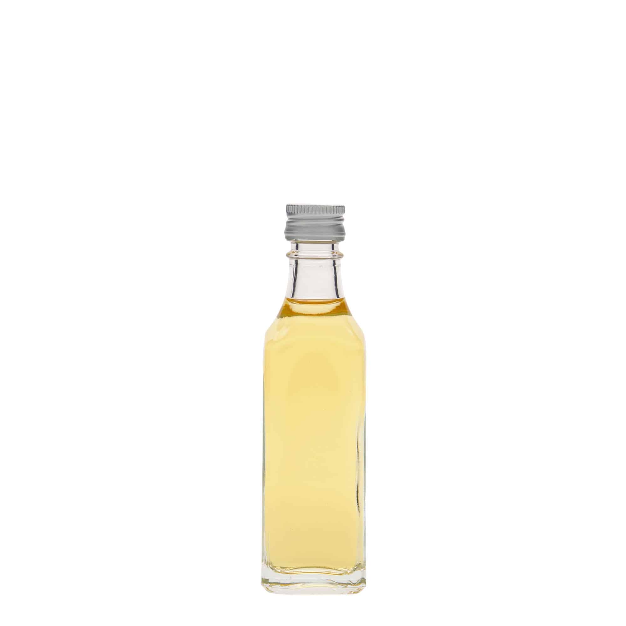 50 ml klaaspudel 'Siena', ruudukujuline, sulgur: PP 18