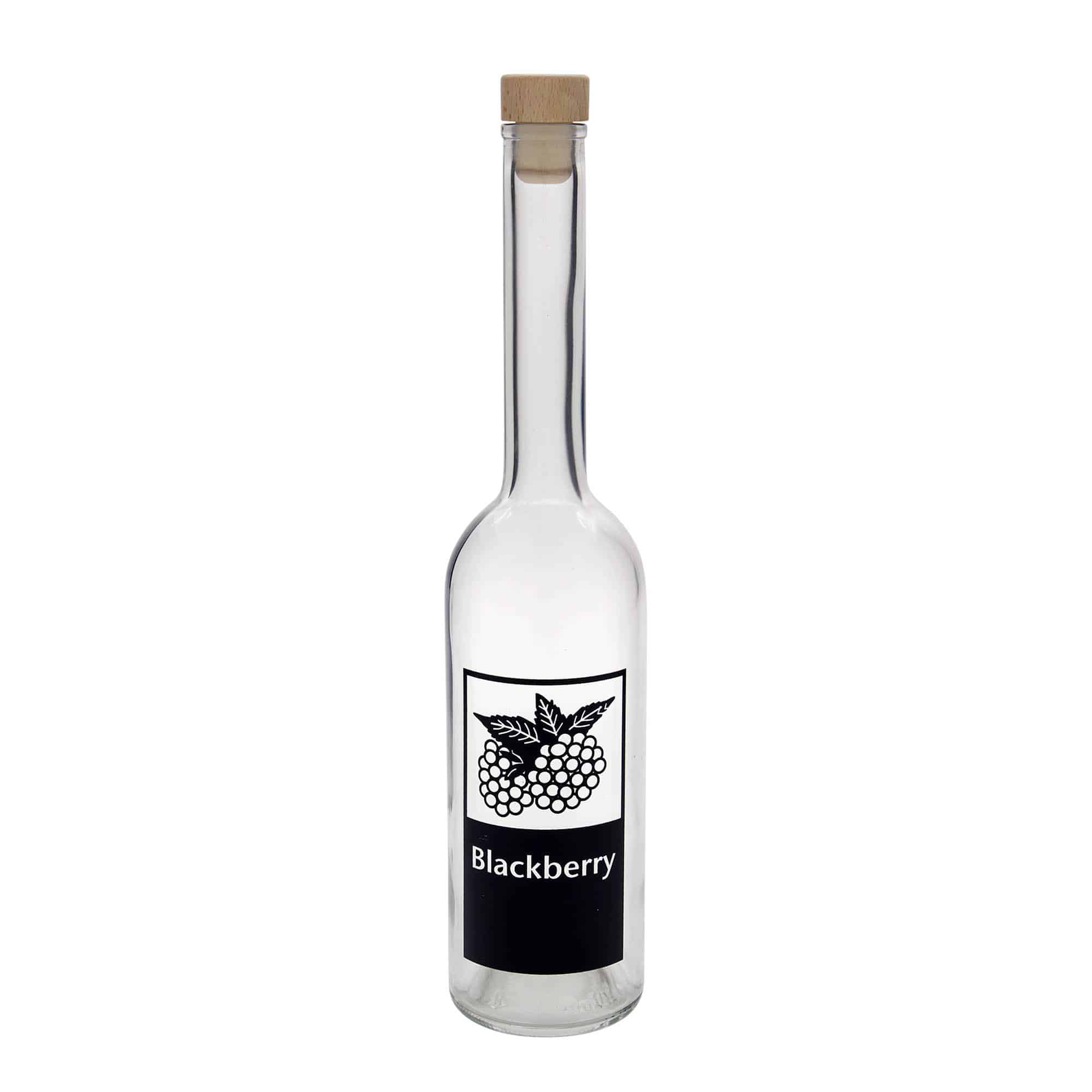 500 ml klaaspudel 'Opera', motiiv: Blackberry (murakas), sulgur: kork