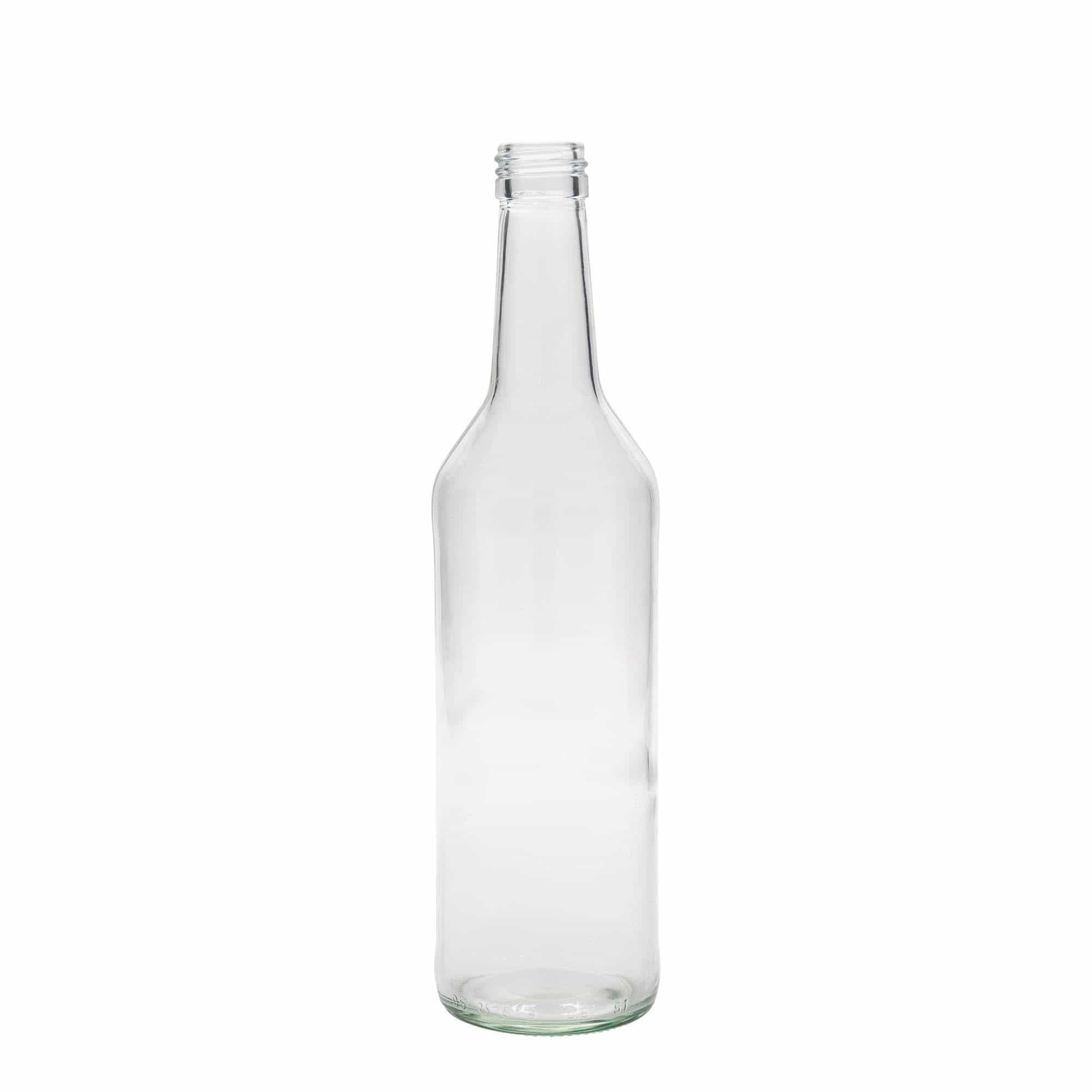 500 ml klaaspudel, sirge kaelaga, sulgur: PP 28 500 ml klaaspudel, sirge kaelaga, sulgur: PP 28
