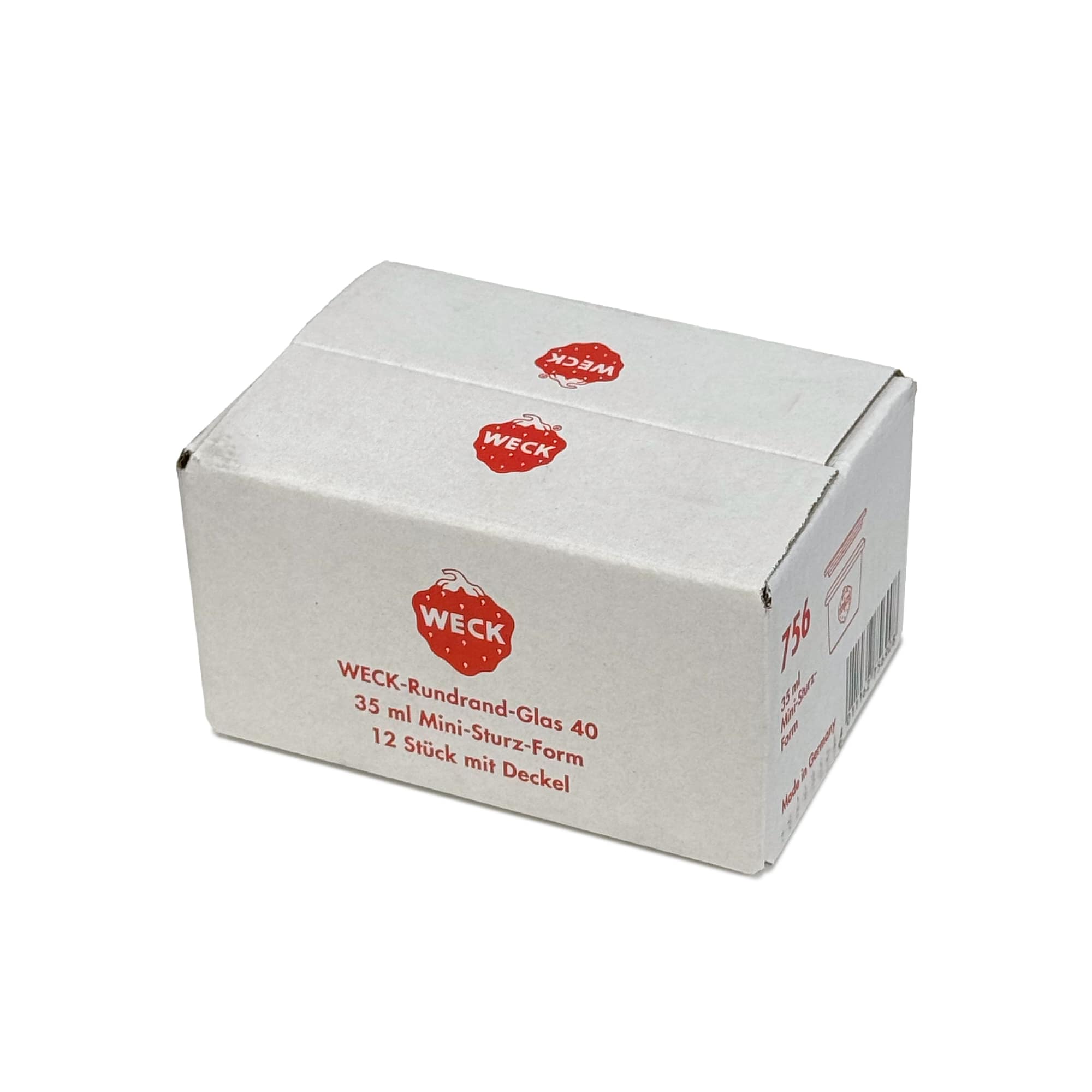12x 35 ml WECK-klaaspurk klaaskaanega RR 40