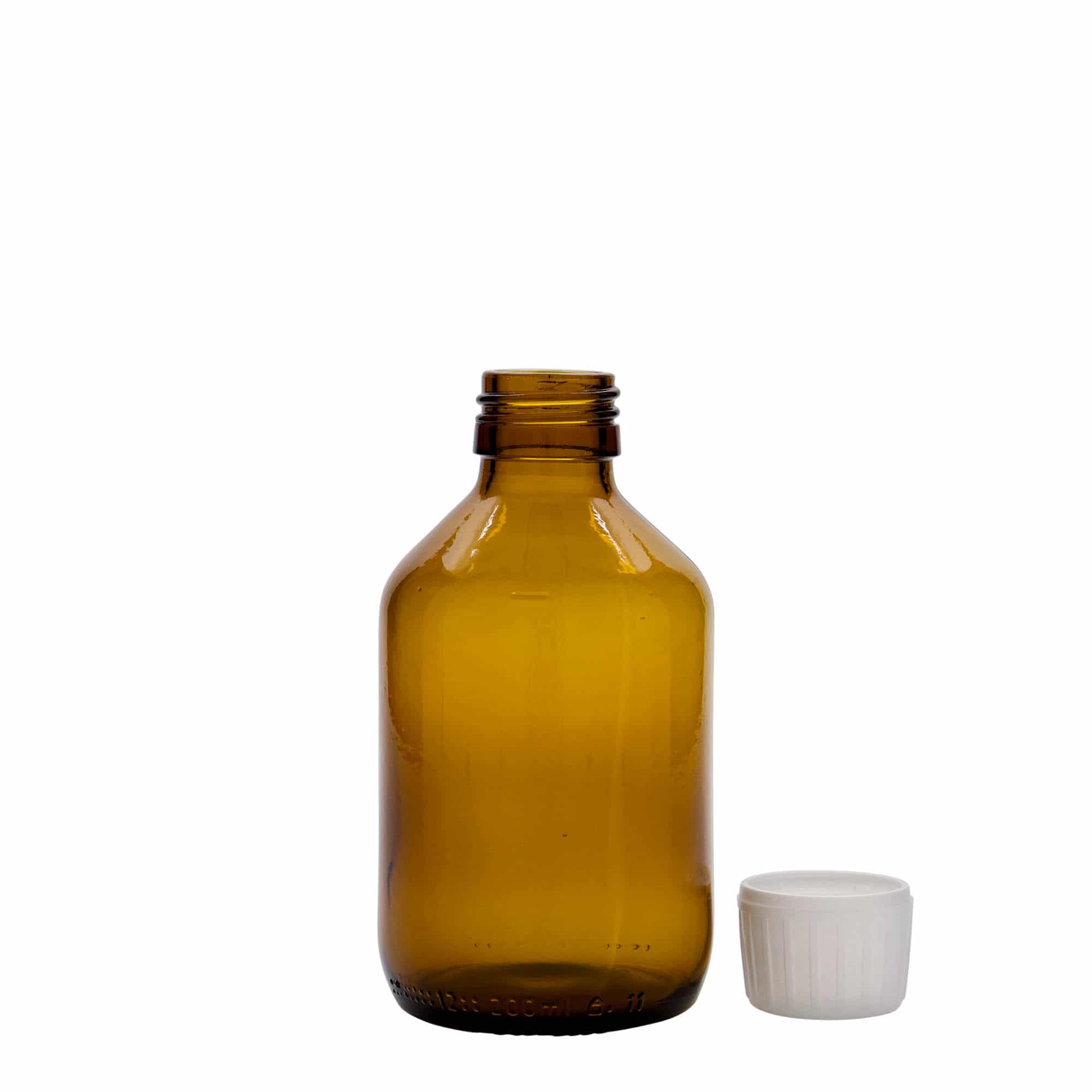 200 ml meditsiinipudel, pruun, klaas, suuava: PP 28