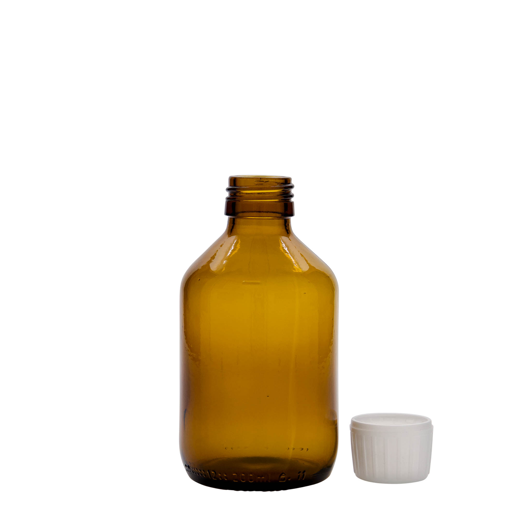 200 ml meditsiinipudel, pruun, klaas, suuava: PP 28