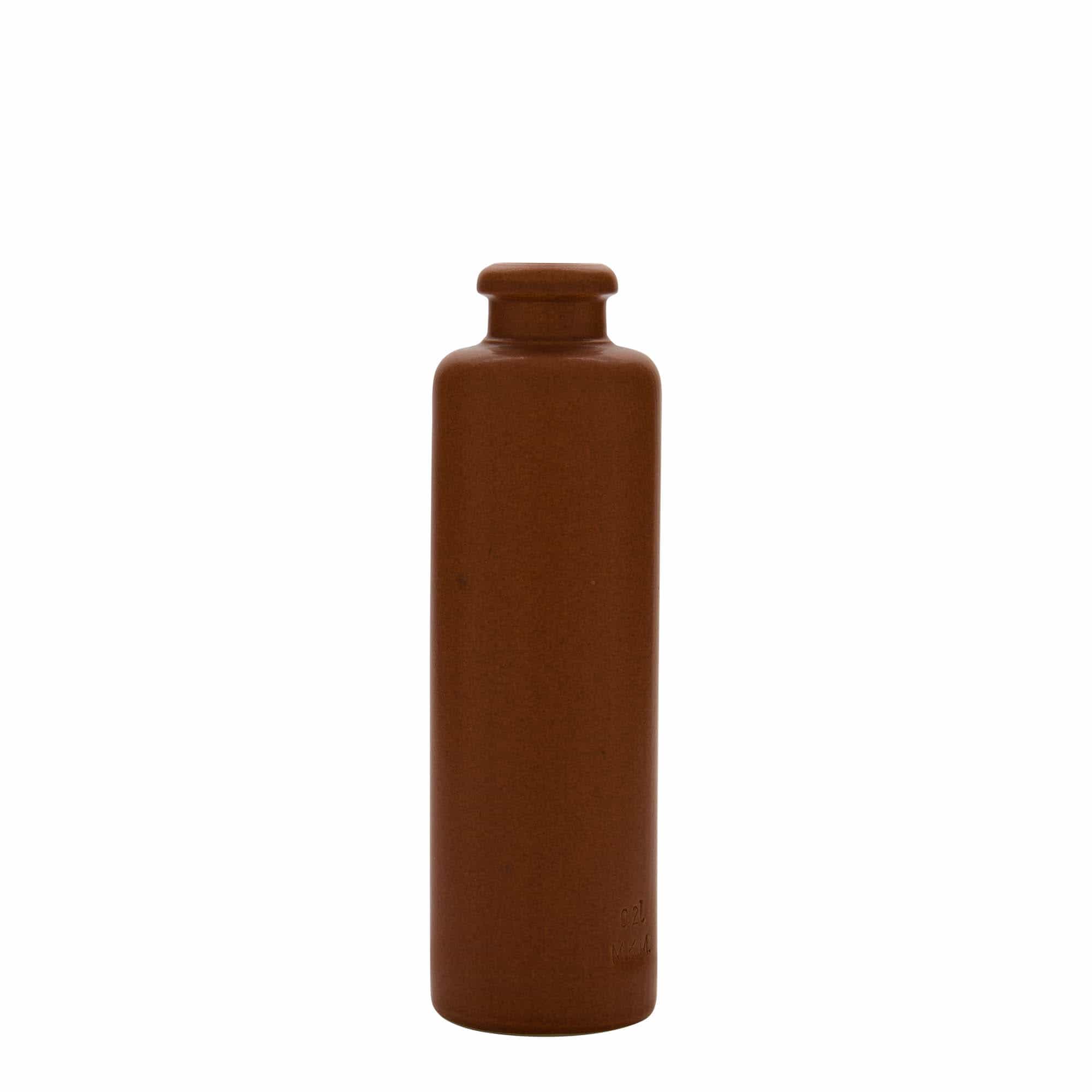 200 ml keraamiline pudel, kivikeraamika, punakaspruun, sulgur: kork 200 ml keraamiline pudel, kivikeraamika, punakaspruun, sulgur: kork