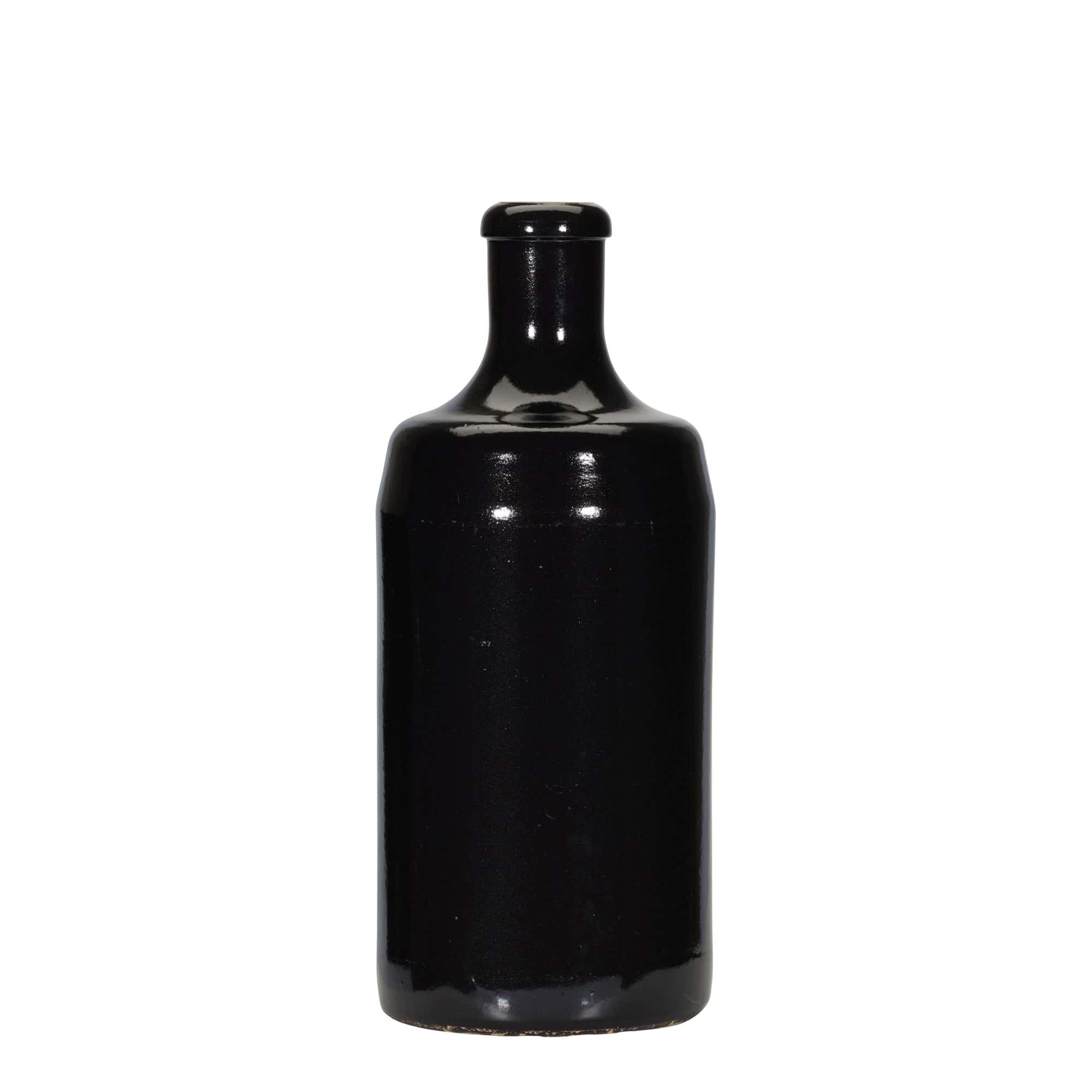 700 ml keraamiline pudel 'Kalvados', kivikeraamika, must, sulgur: kork 700 ml keraamiline pudel 'Kalvados', kivikeraamika, must, sulgur: kork