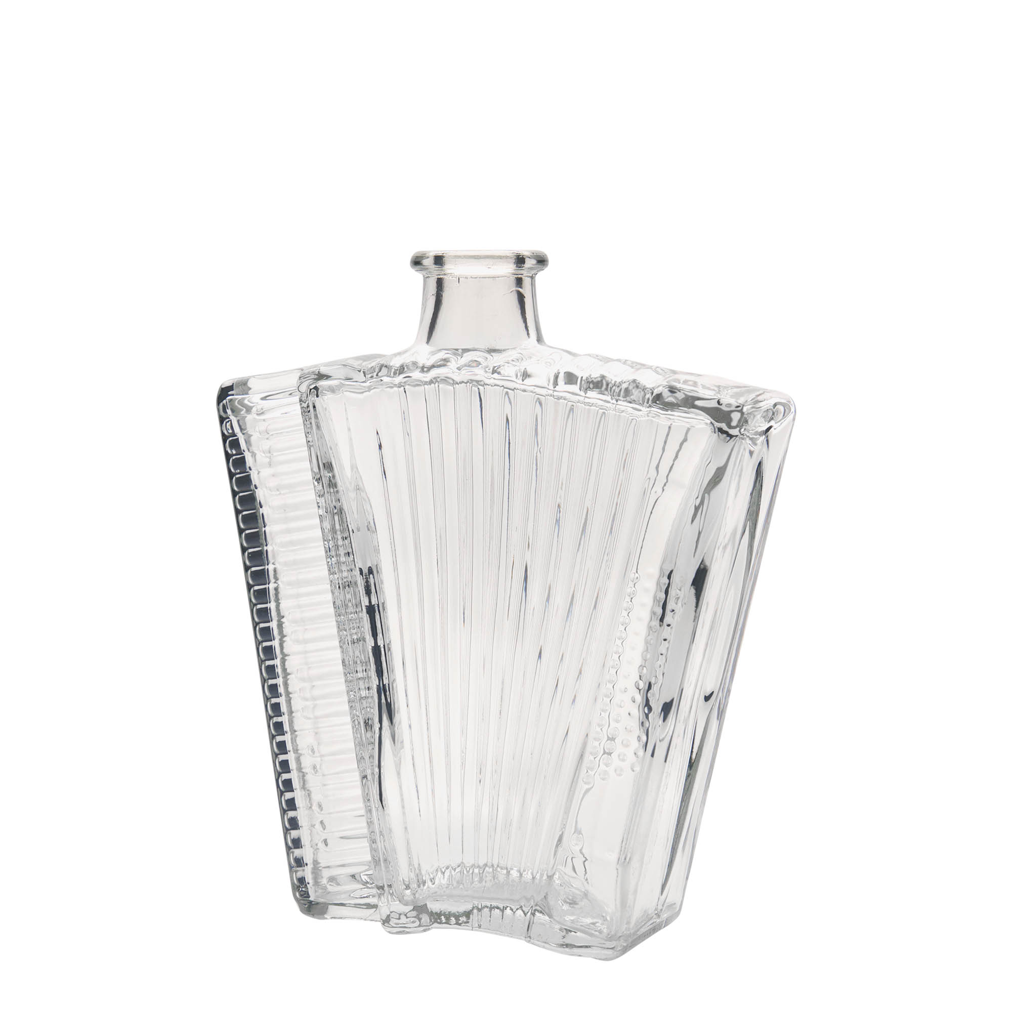 500 ml klaaspudel 'Akkordeon', ava: kork