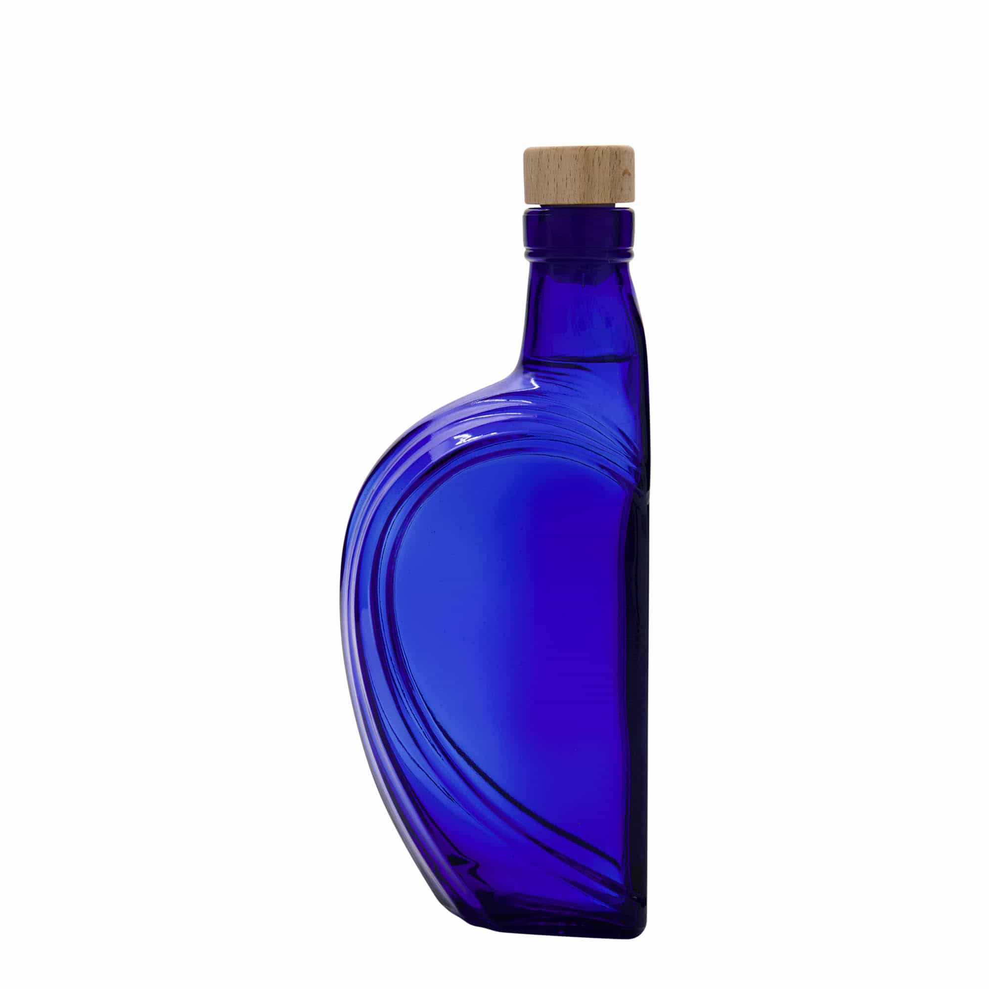 375 ml klaaspudel 'Sweethearts', ristkülikukujuline, kuninglik sinine, ava: kork
