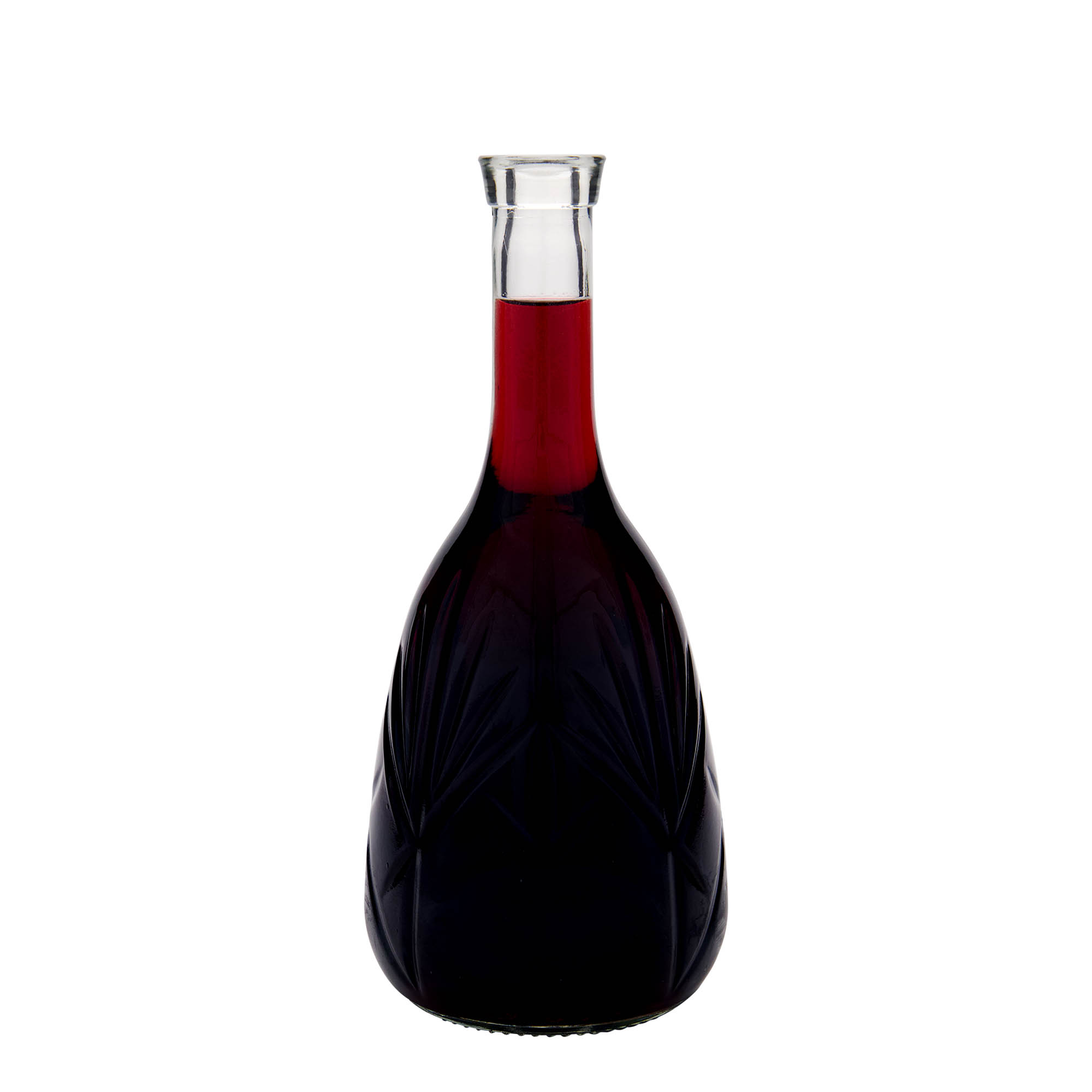 1.000 ml klaaspudel 'Reliefa', suuava: kork 1.000 ml klaaspudel 'Reliefa', suuava: kork