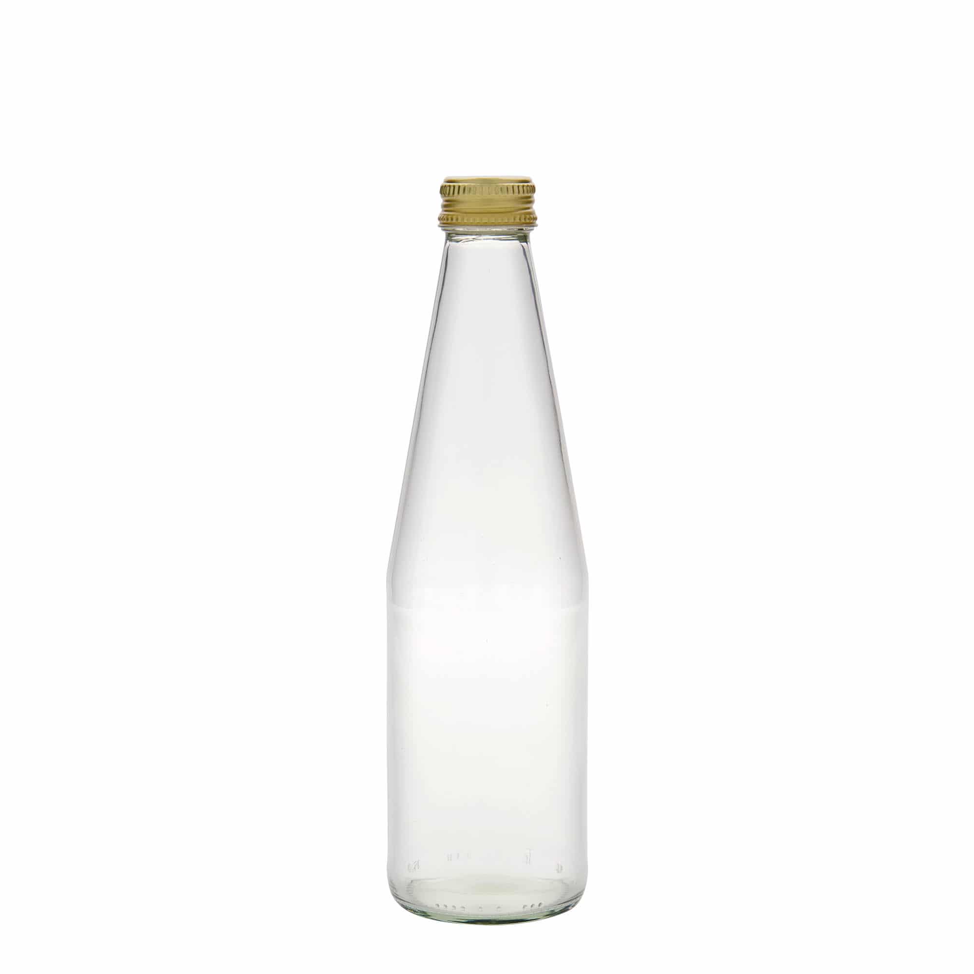 330 ml universaalpudel porgandi kujuga, klaas, suuava: PP 28