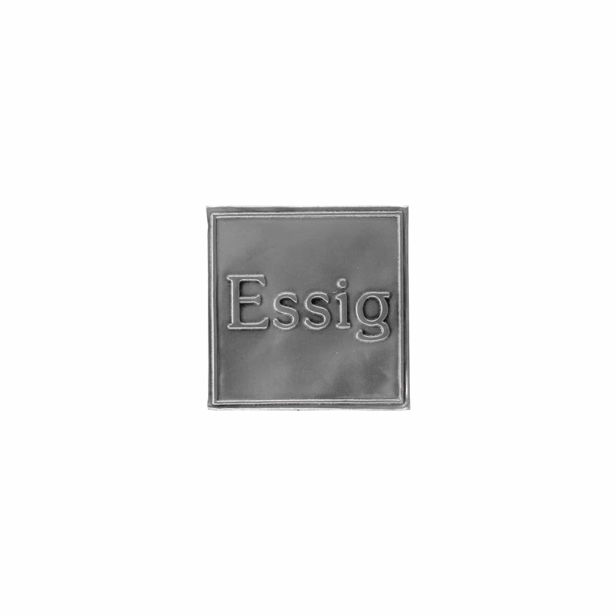 Tin silt „Essig“, ruudukujuline, metall, hõbedane
