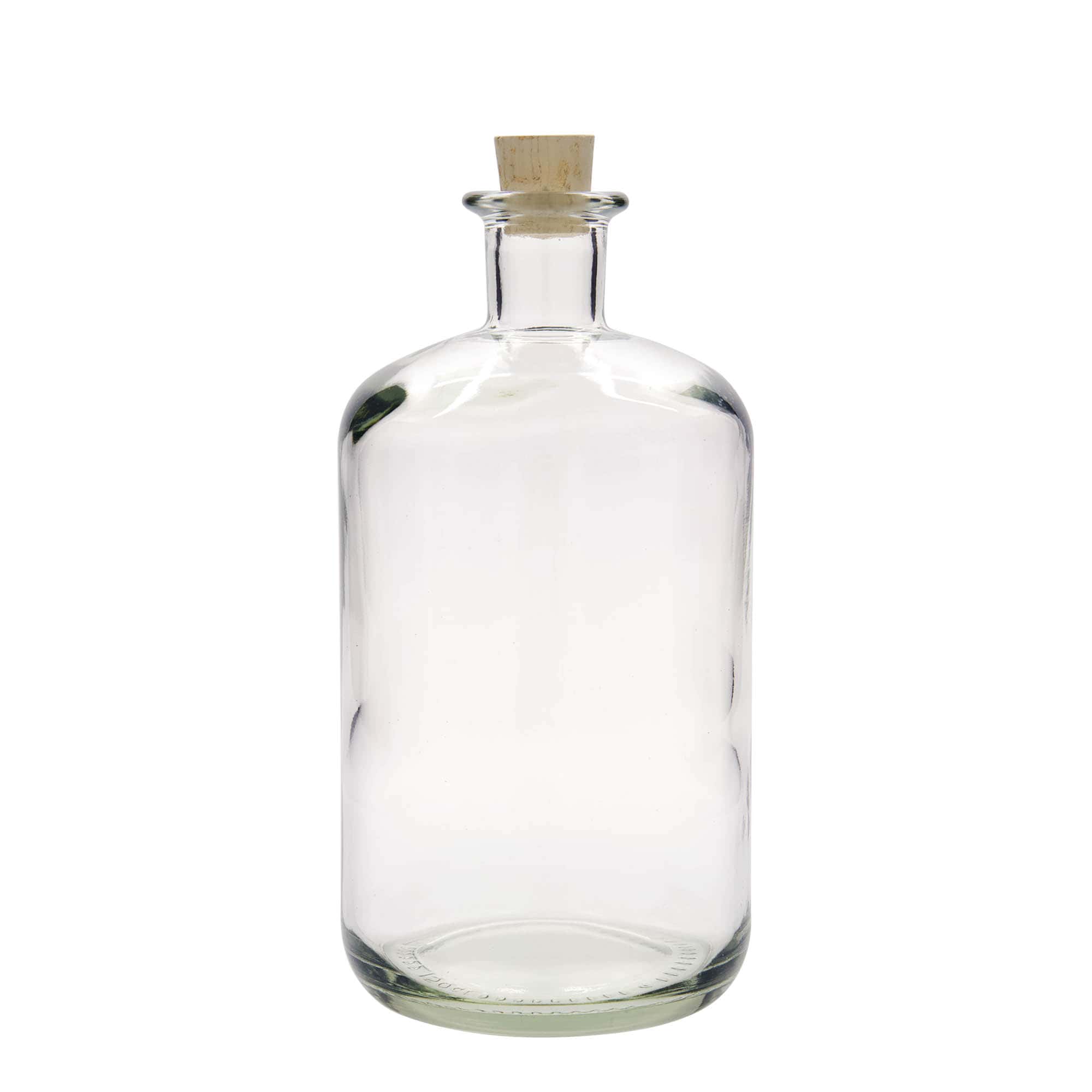 1500 ml klaasist apteegipudel, sulgur: kork