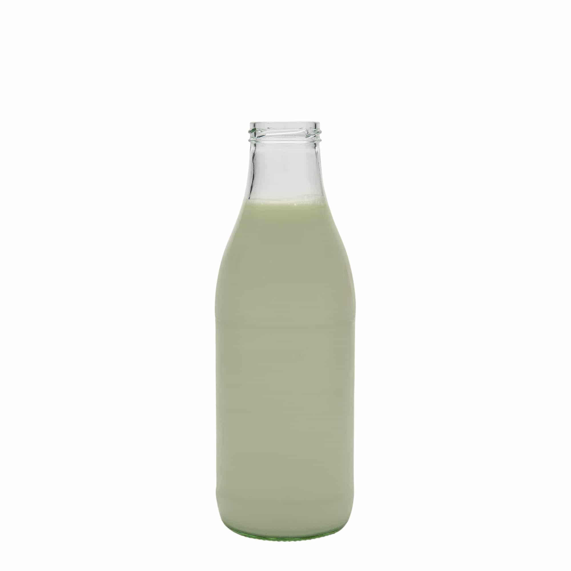 1.000 ml laiakaelne pudel Lorenzo, suu: keeratav kork (TO 48)