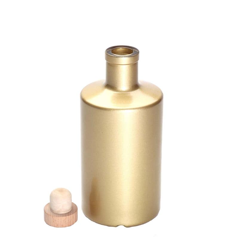 500 ml klaaspudel 'Caroline', kuldne, sulgur: kork