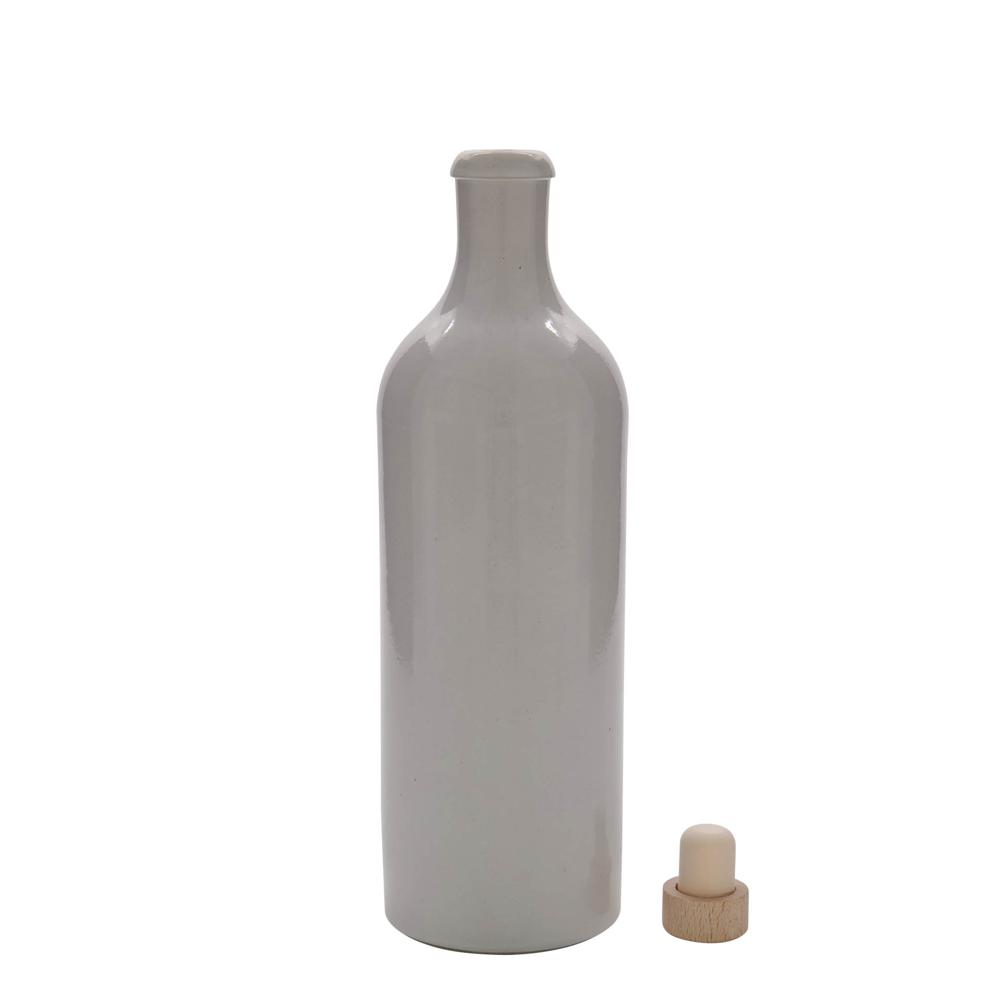 750 ml savinõu, keraamiline, valge, suuava: kork 750 ml savinõu, keraamiline, valge, suuava: kork
