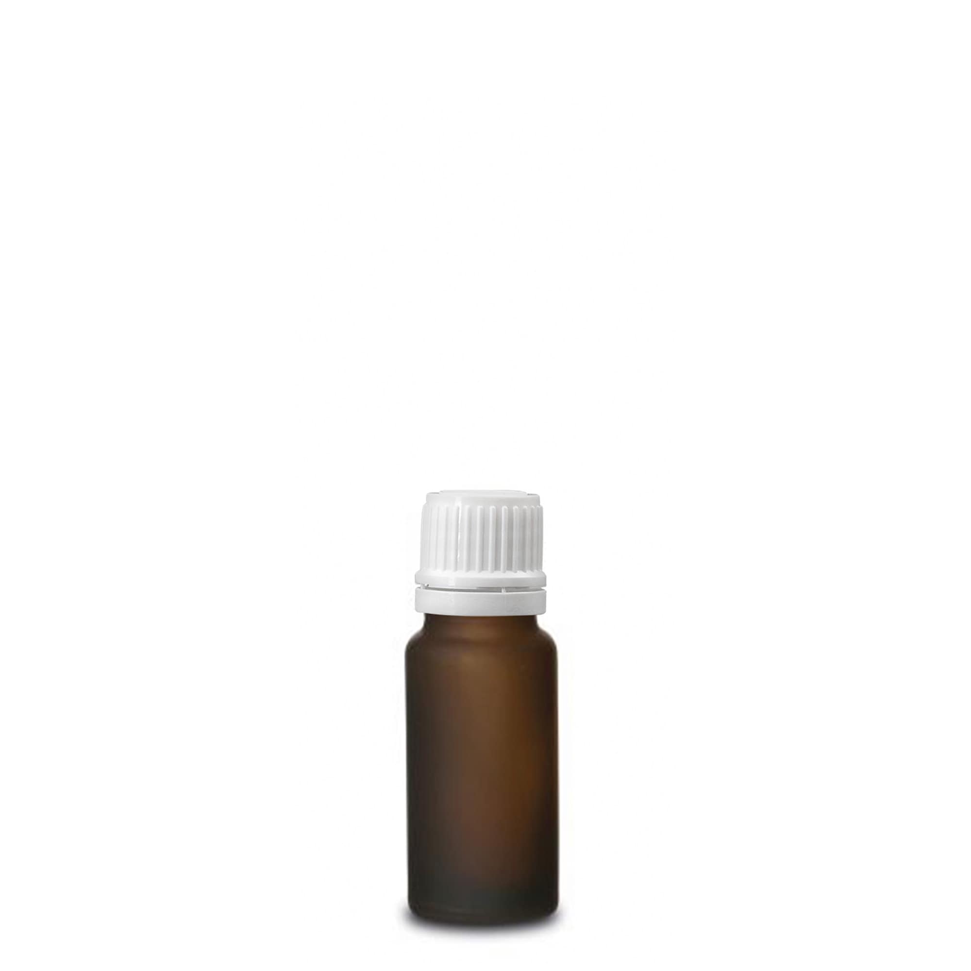 10 ml meditsiinipudel, klaas, pruun härmatisega, avale: DIN 18
