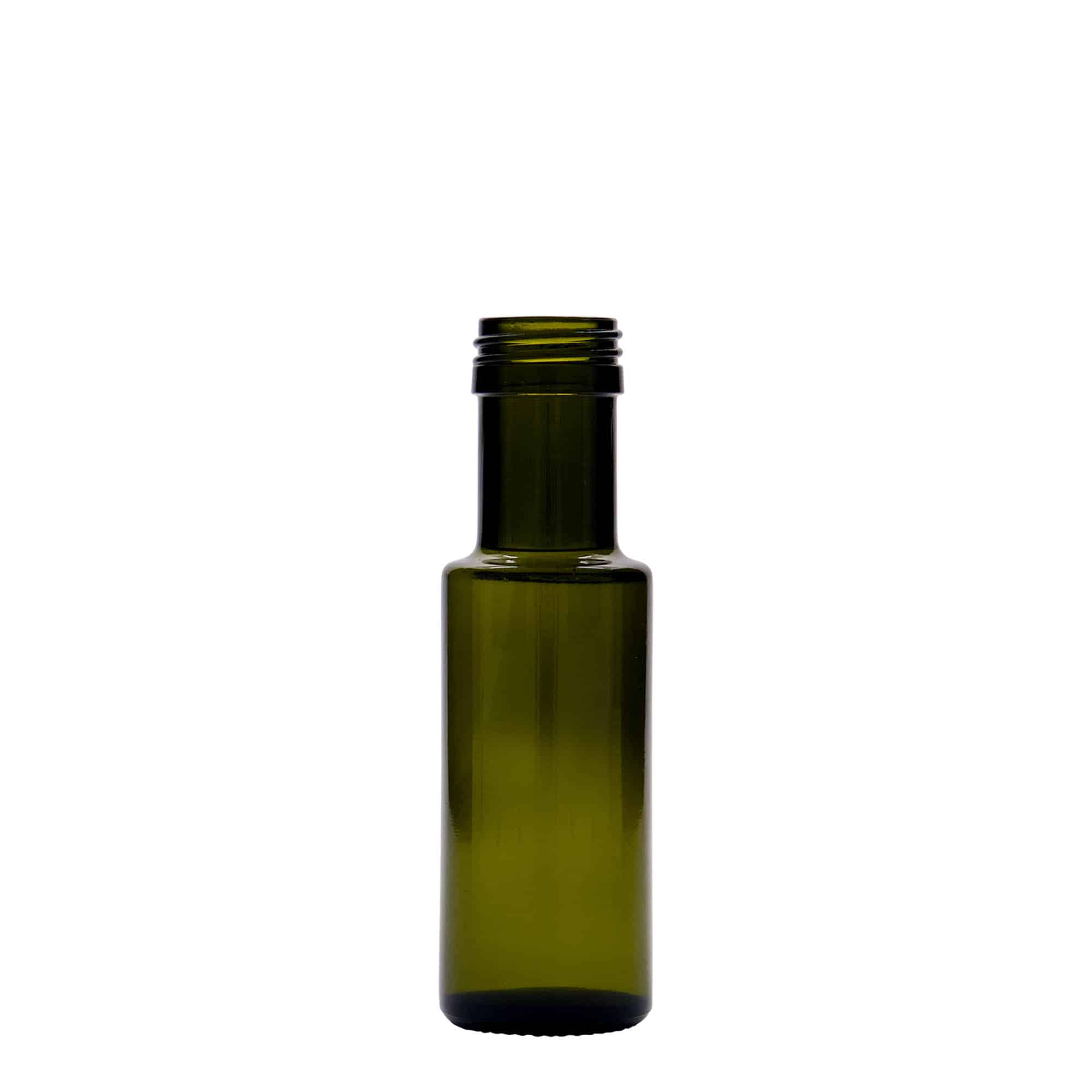 100 ml klaaspudel 'Dorica', antiikroheline, sulgur: PP 31,5