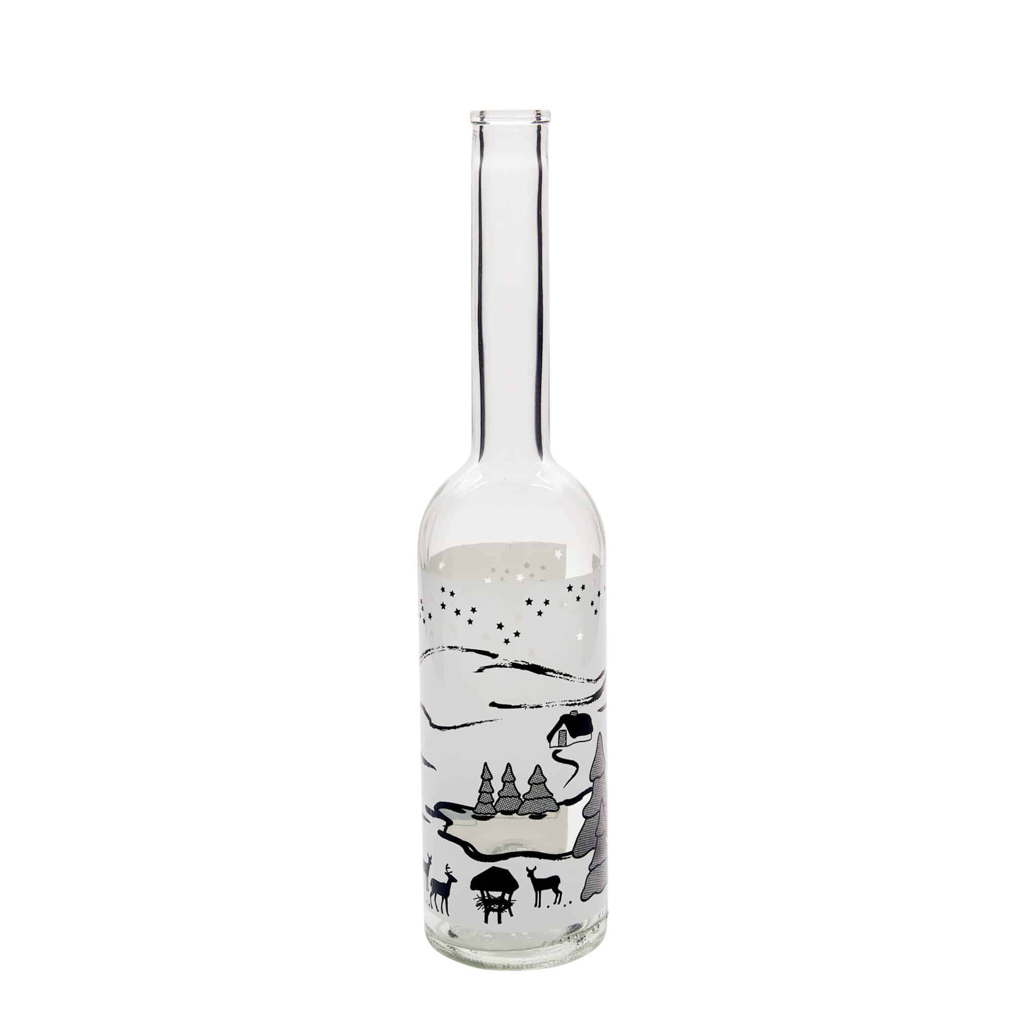 500 ml klaaspudel 'Opera', motiiv: Talveunistus-Bianco, suuava: kork 500 ml klaaspudel 'Opera', motiiv: Talveunistus-Bianco, suuava: kork