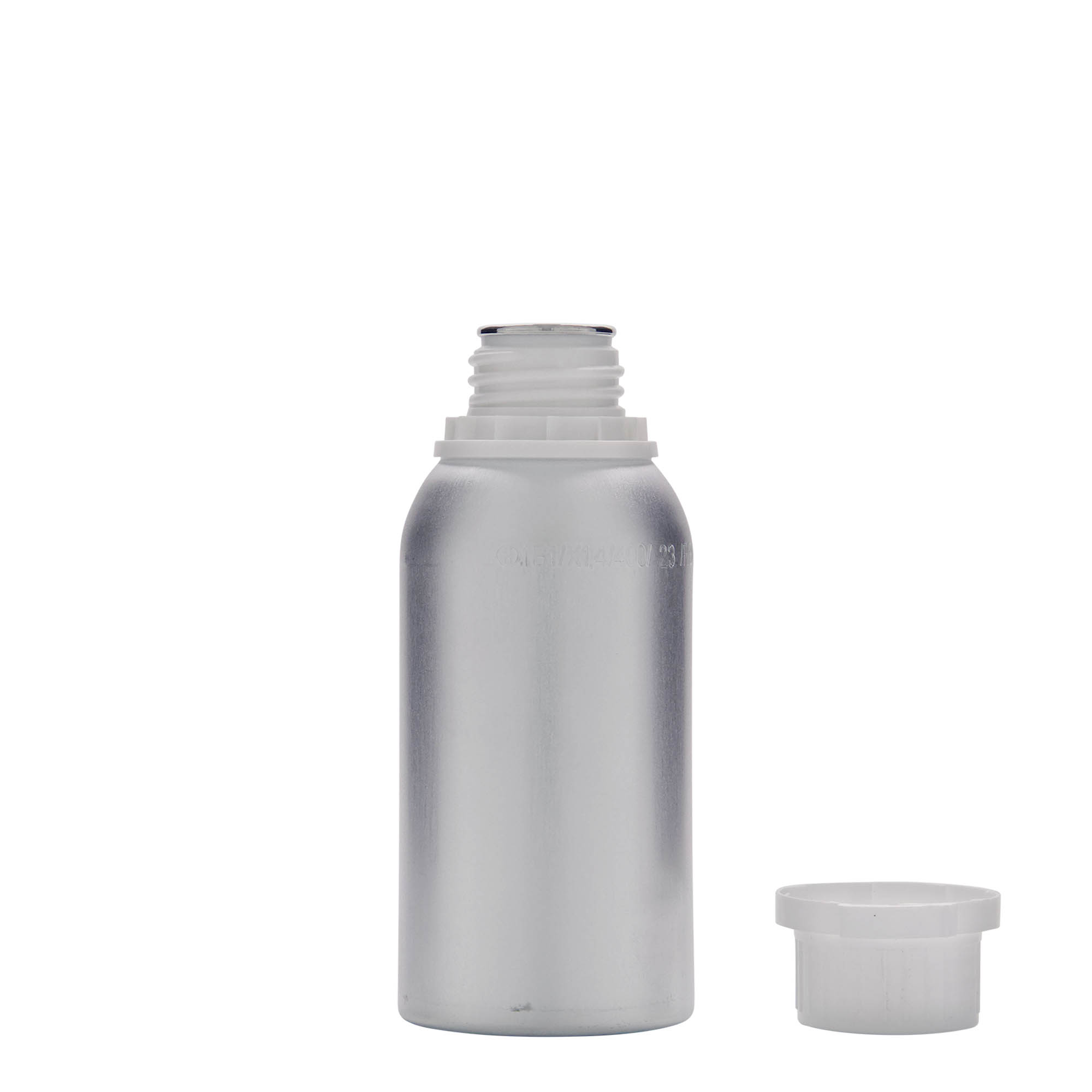 275 ml alumiiniumflask, metall, hõbedane, suuava: DIN 32