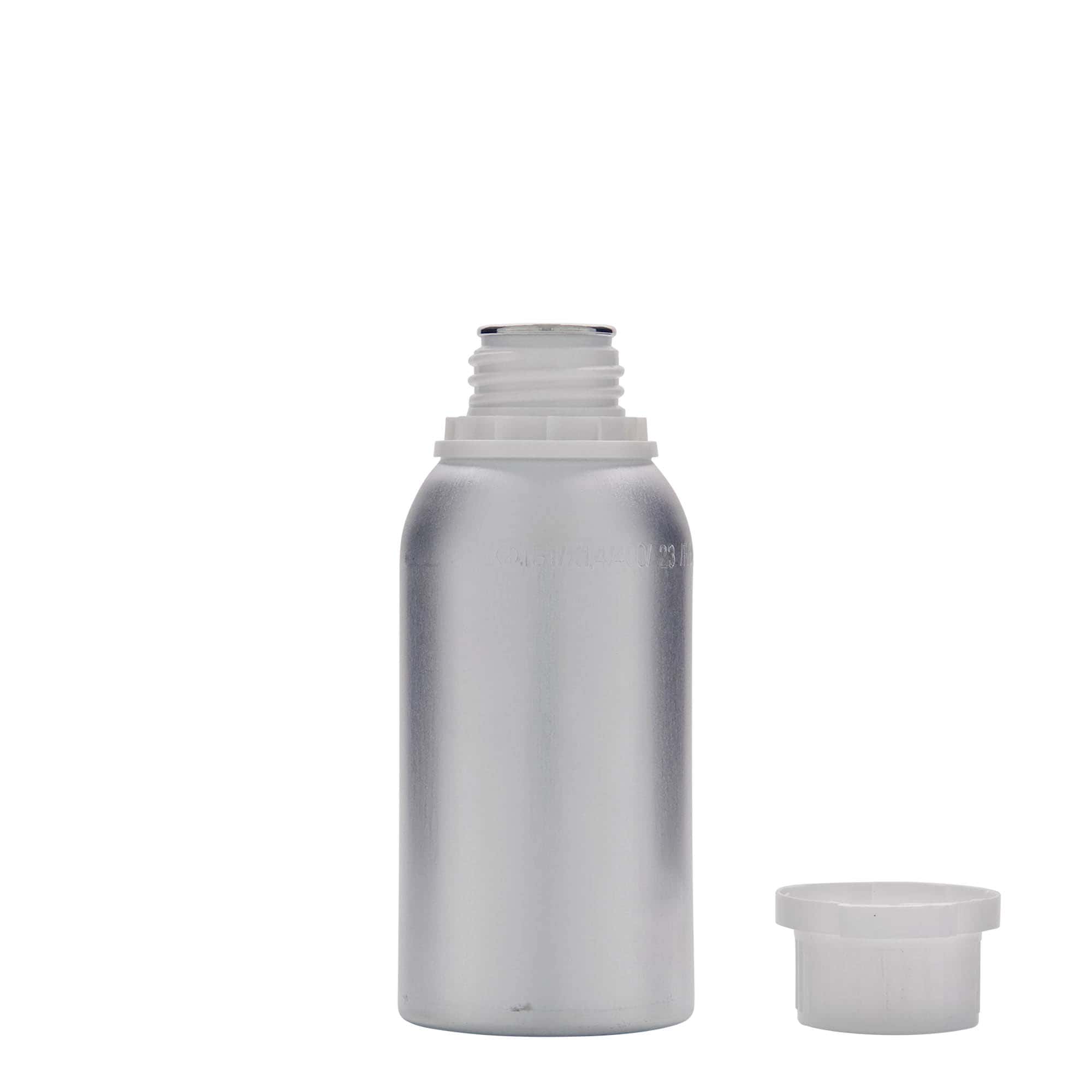275 ml alumiiniumflask, metall, hõbedane, suuava: DIN 32