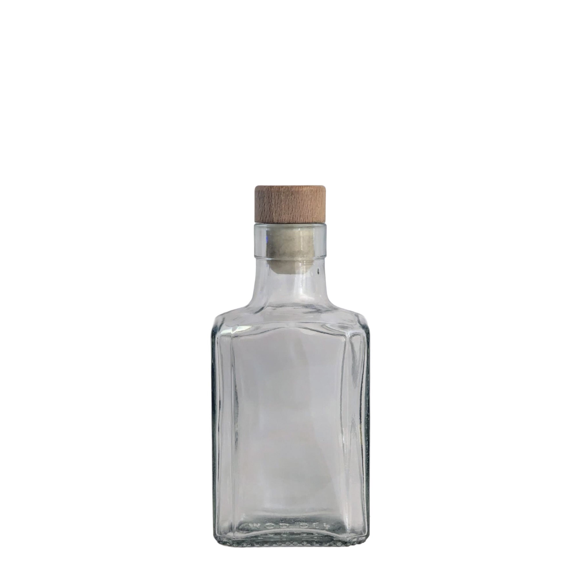 250 ml klaaspudel 'Decanter Quadro Oberband', ruudukujuline, ava: kork