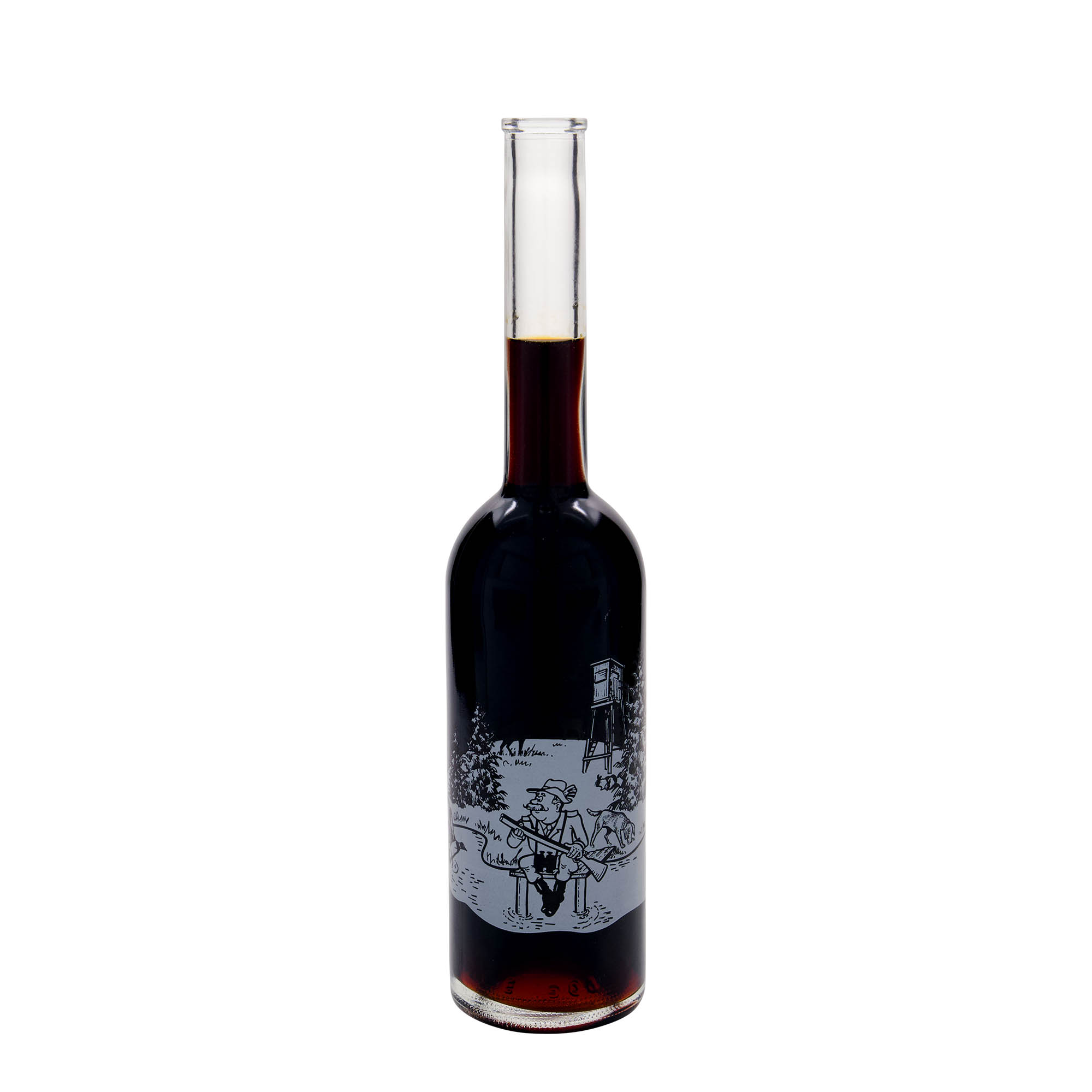 500 ml klaaspudel 'Opera', motiiv: jahimees, sulgur: kork