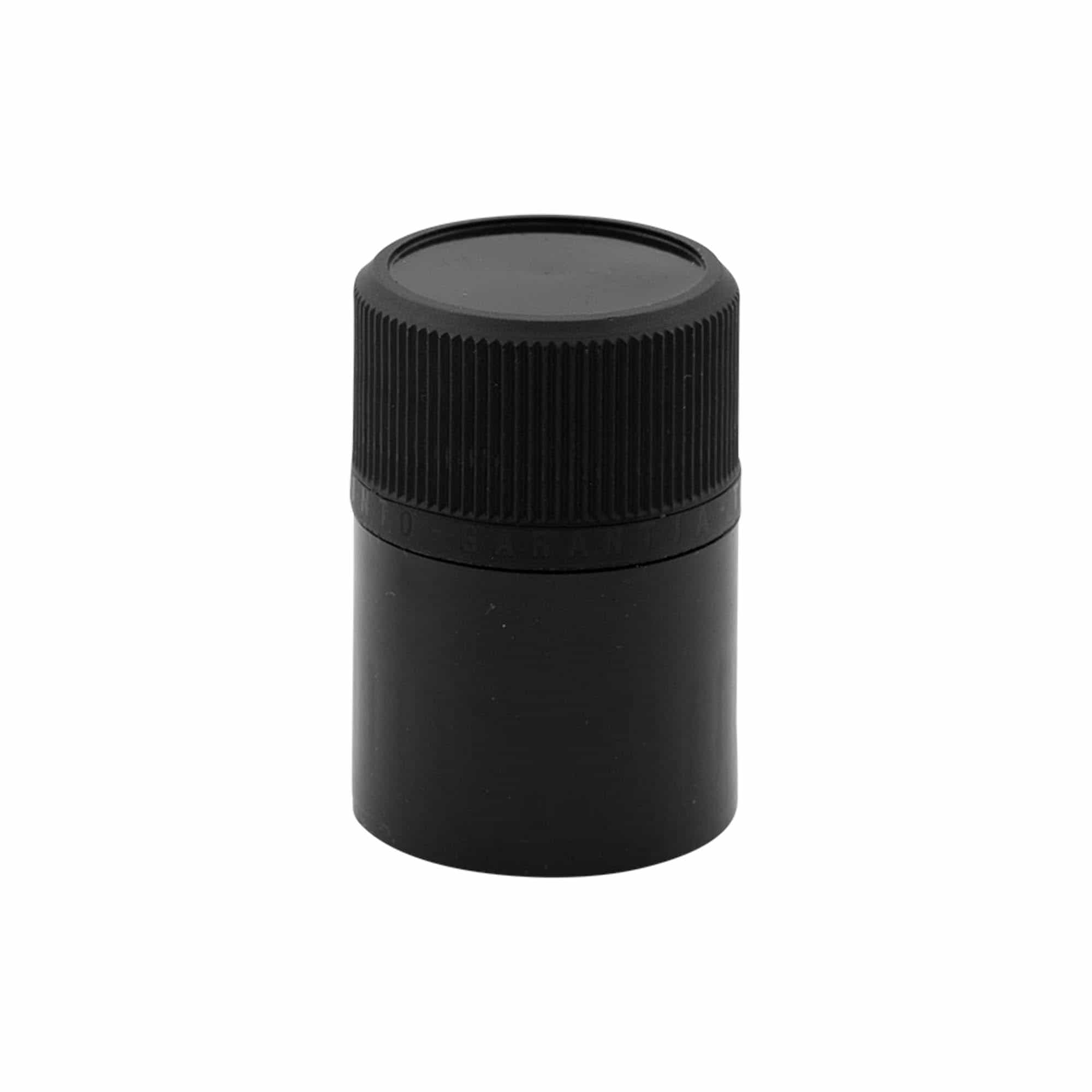 DOP-autentsuslukk koos valatisega, PE-plast, must