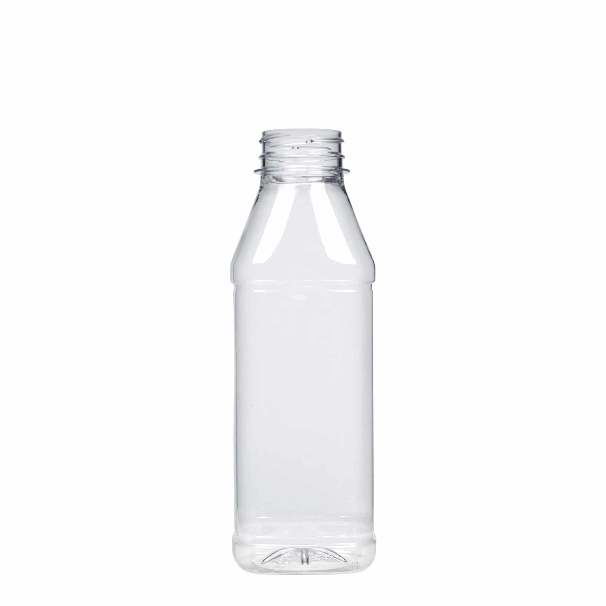 500 ml PET-pudel 'Milk and Juice Carré', ruudukujuline, plast, sulgur: 38 mm 500 ml PET-pudel 'Milk and Juice Carré', ruudukujuline, plast, sulgur: 38 mm
