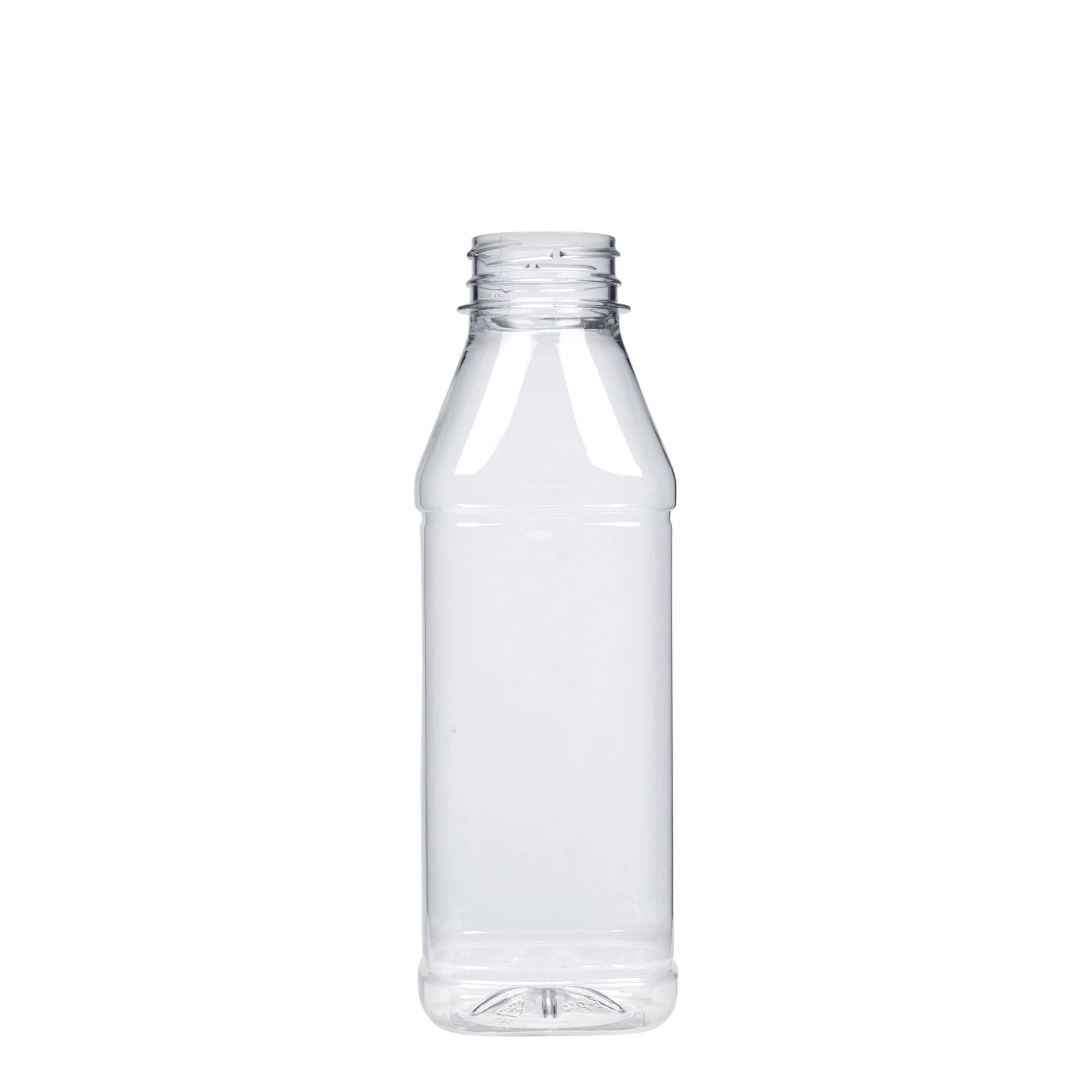 500 ml PET-pudel 'Milk and Juice Carré', ruudukujuline, plastik, ava: 38 mm 500 ml PET-pudel 'Milk and Juice Carré', ruudukujuline, plastik, ava: 38 mm