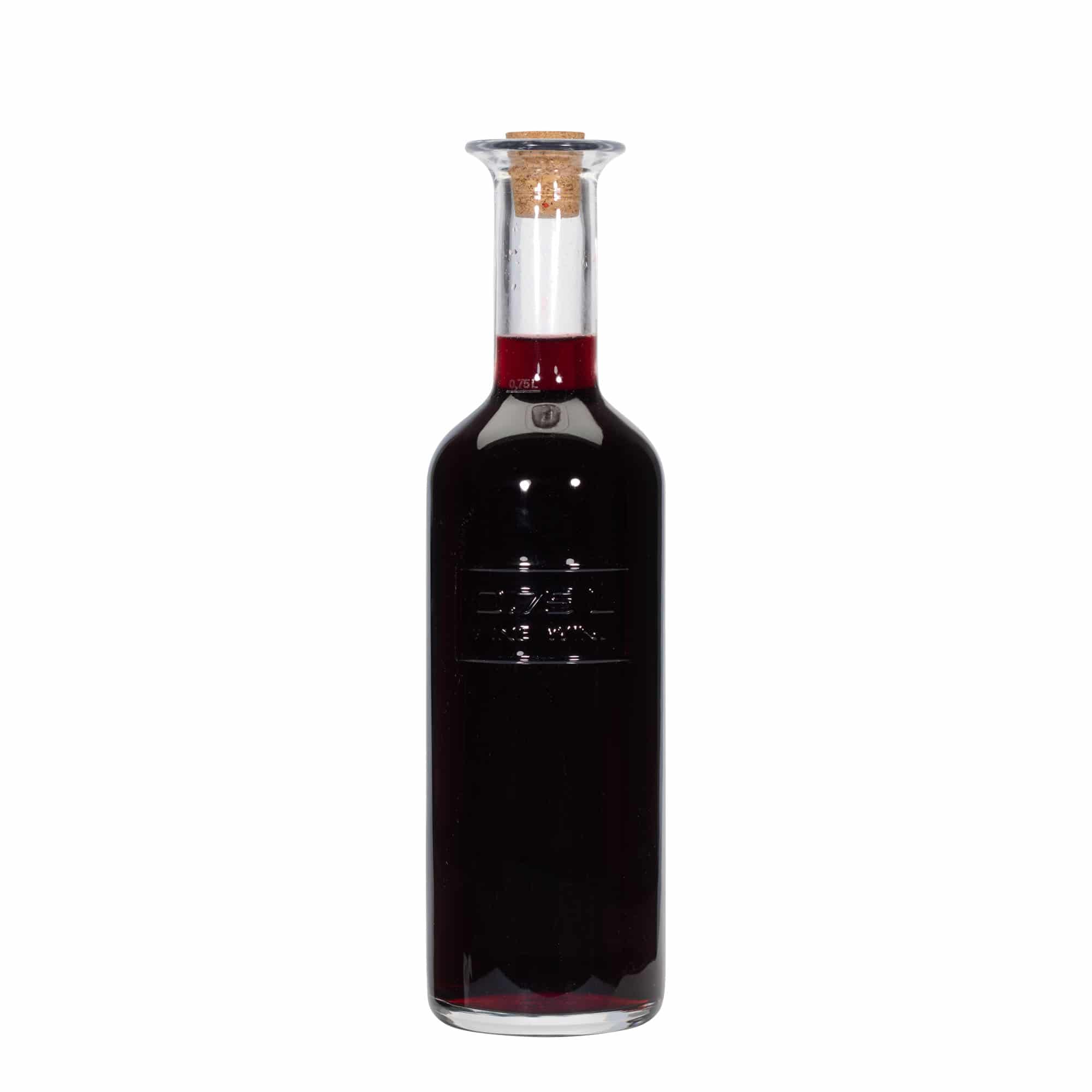 750 ml klaaspudel 'Optima Fine Wine', sulgur: kork