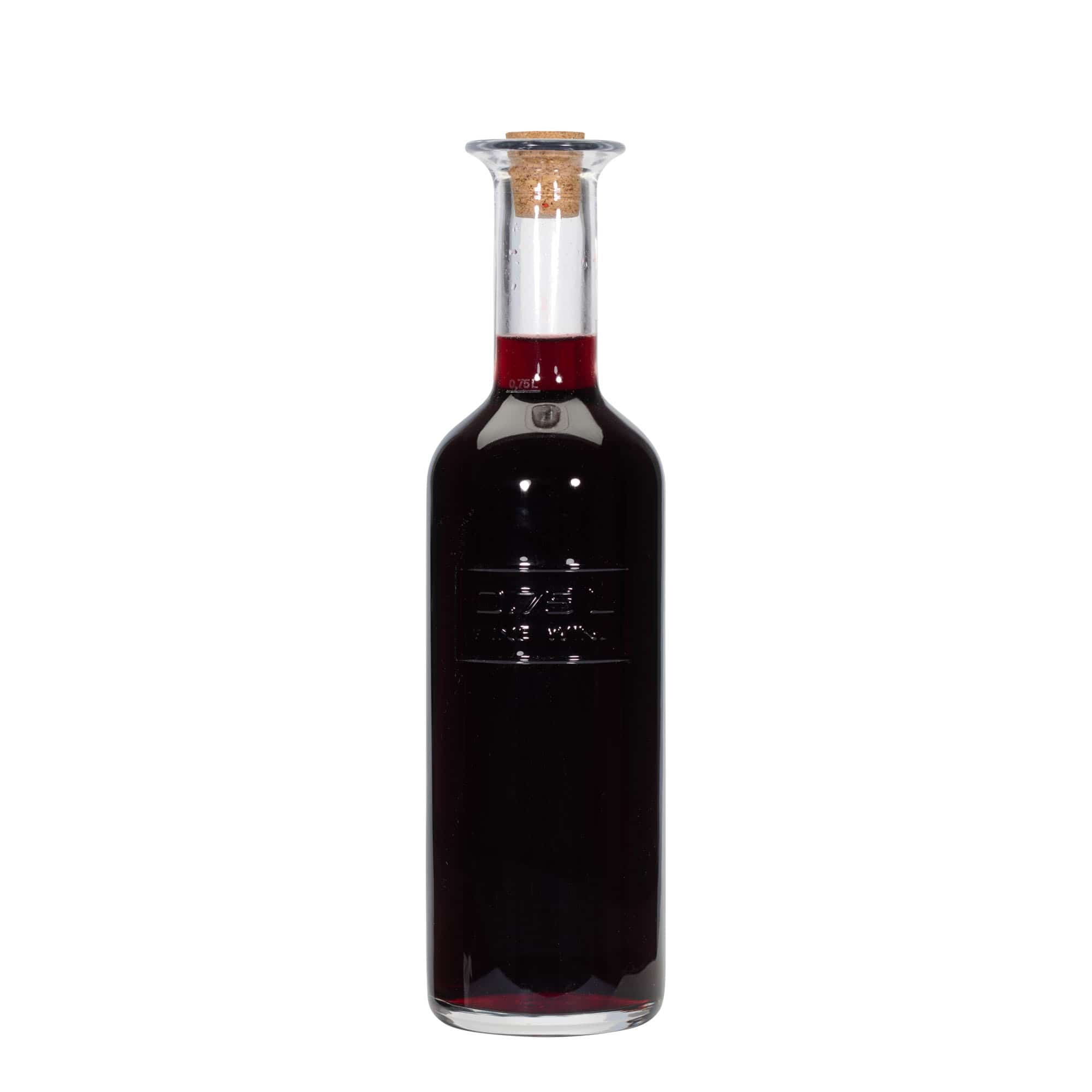 750 ml klaaspudel 'Optima Fine Wine', suuava: kork