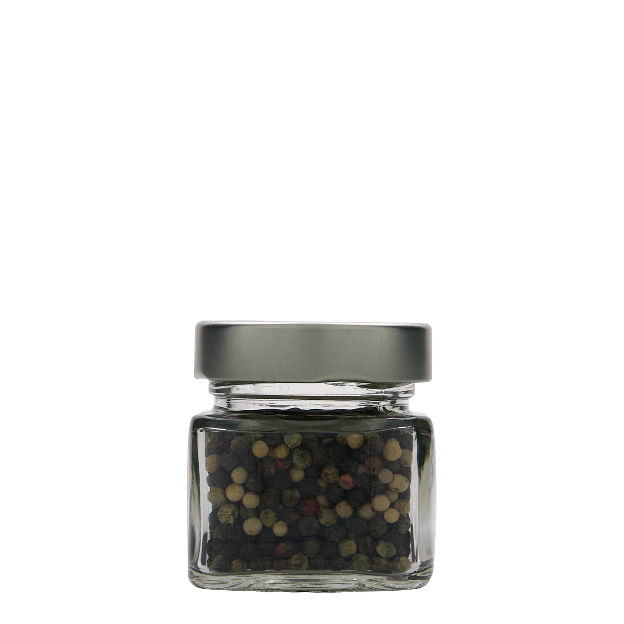 106 ml ruudukujuline klaaspurk 'Ikarus', ava: Deep-Twist-Off (DTO 58)