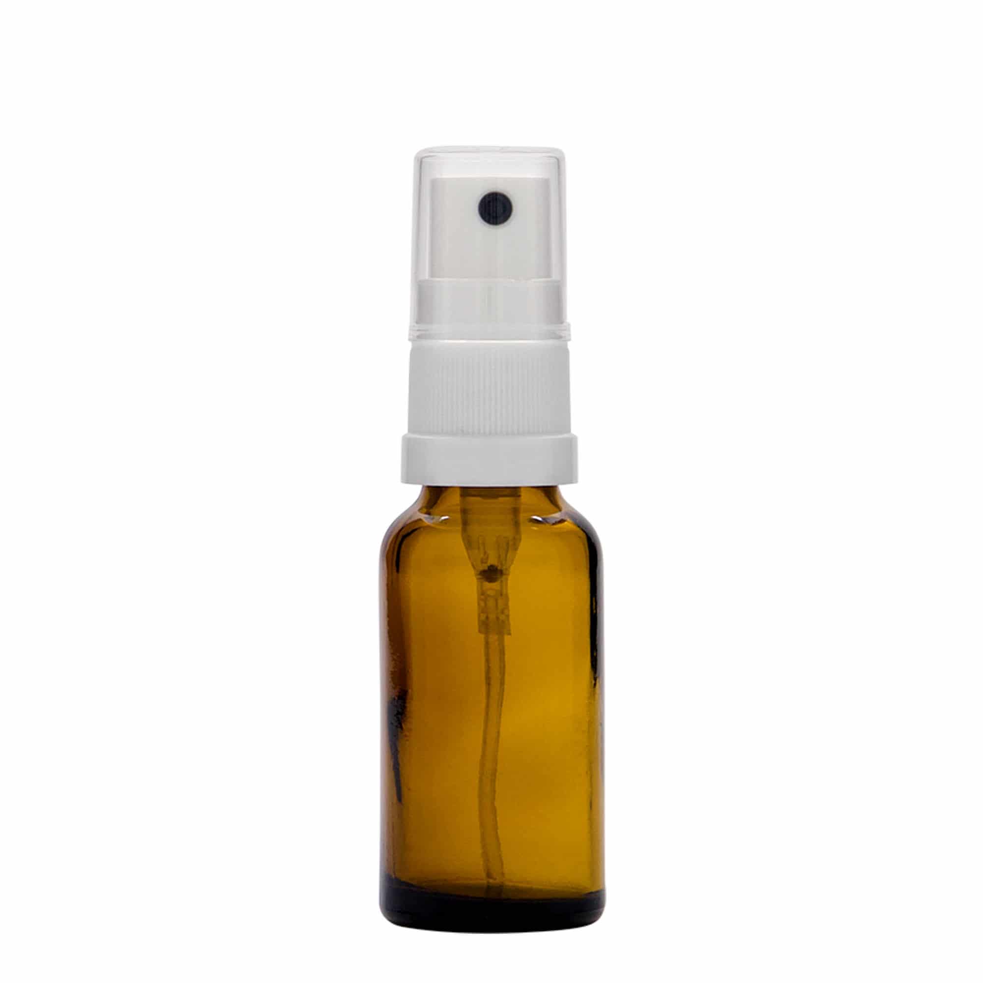20 ml ravimi pihustuspudel, klaas, pruun, sulgur: DIN 18