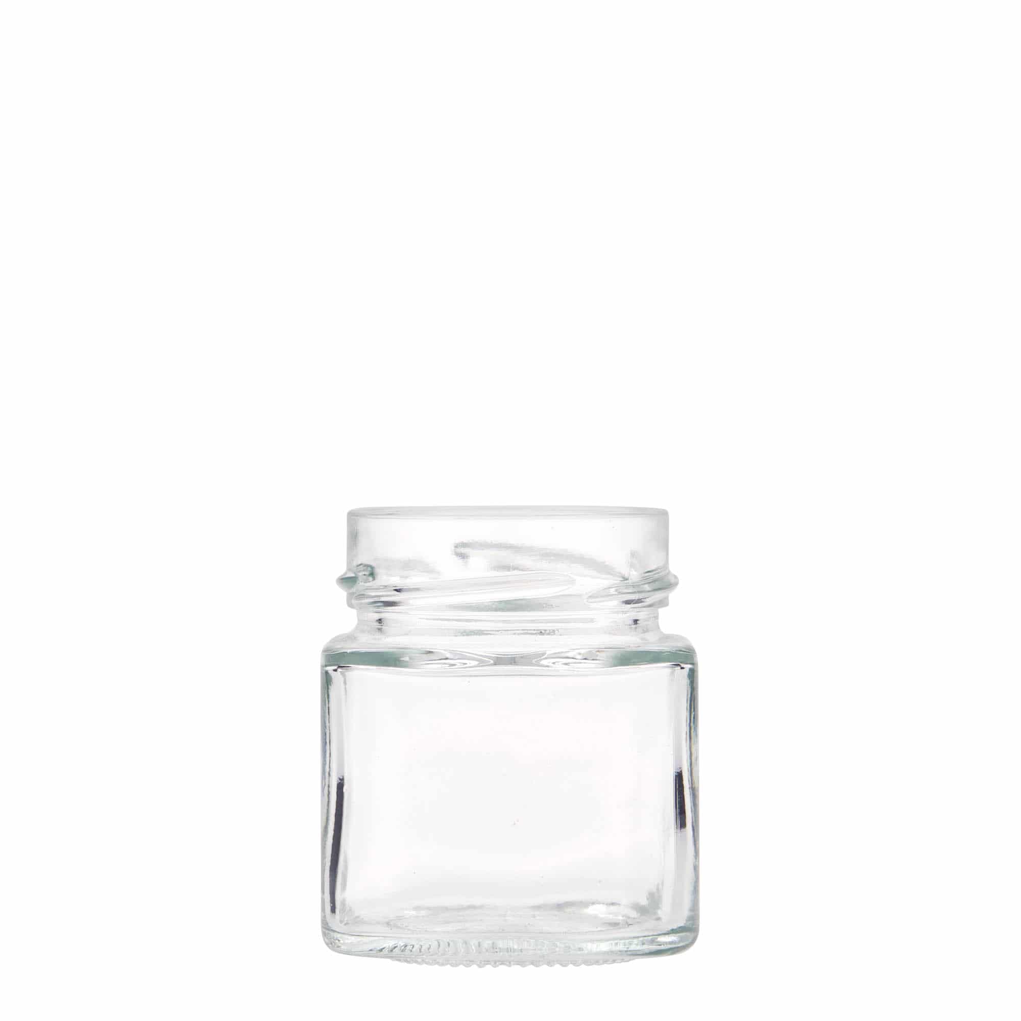 156 ml ruudukujuline klaas „Funny“, avale: Deep-Twist-Off (DTO 58)