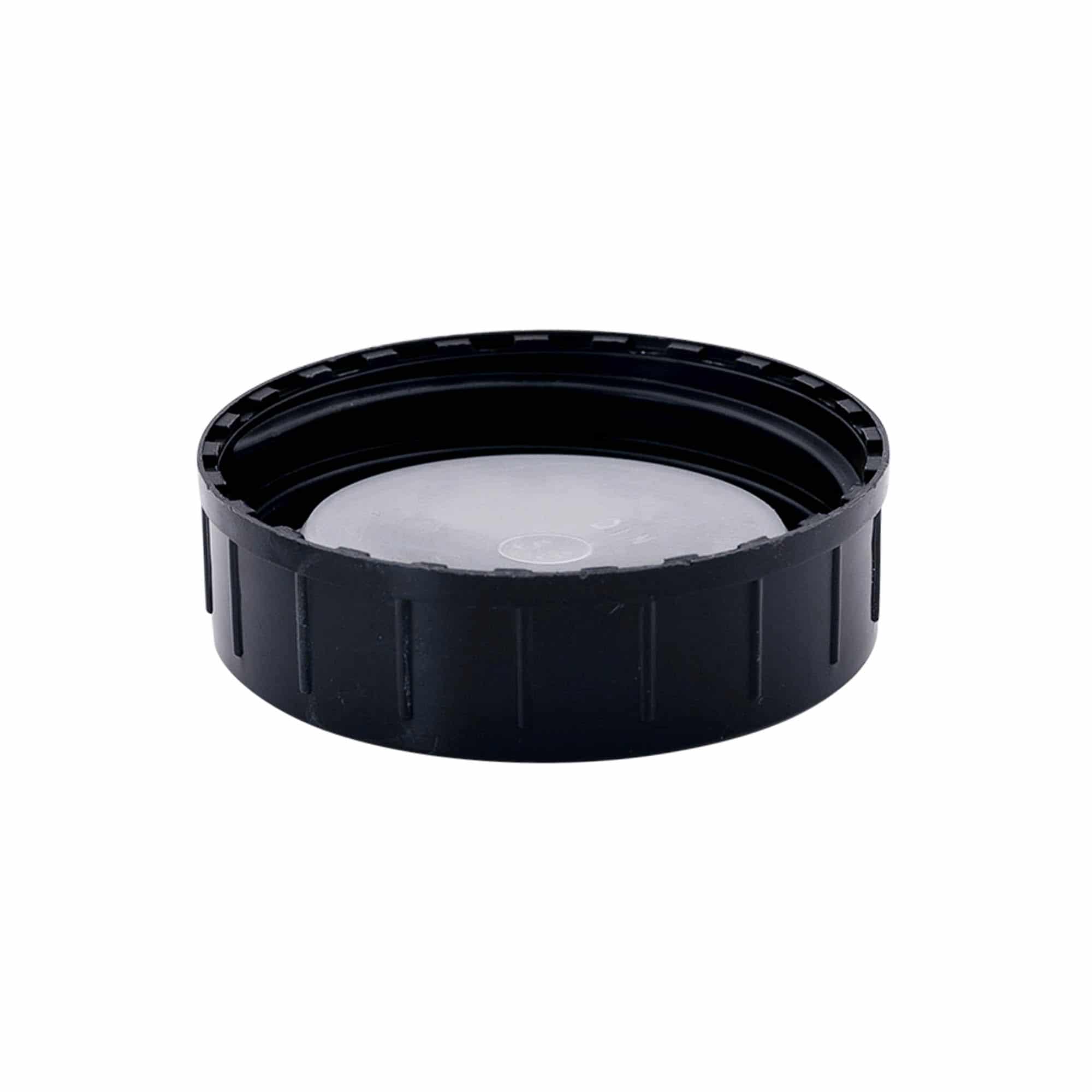 Kruvikork, PP-plastik, must, avamiseks: DIN 55