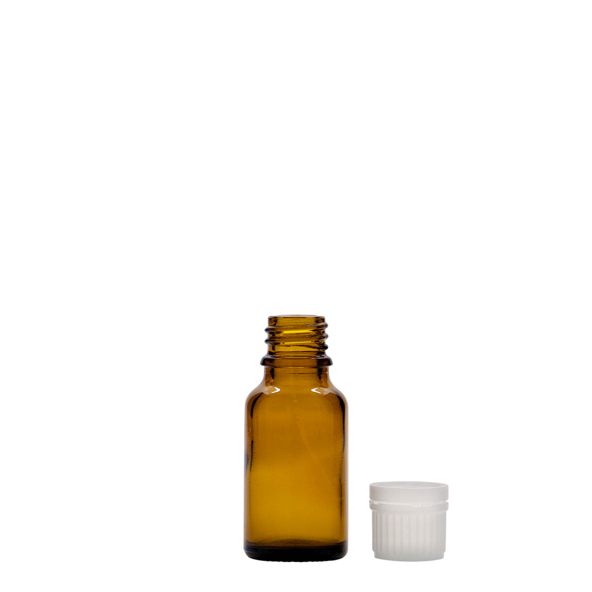 15 ml meditsiinipudel, klaas, pruun, suuava: DIN 18