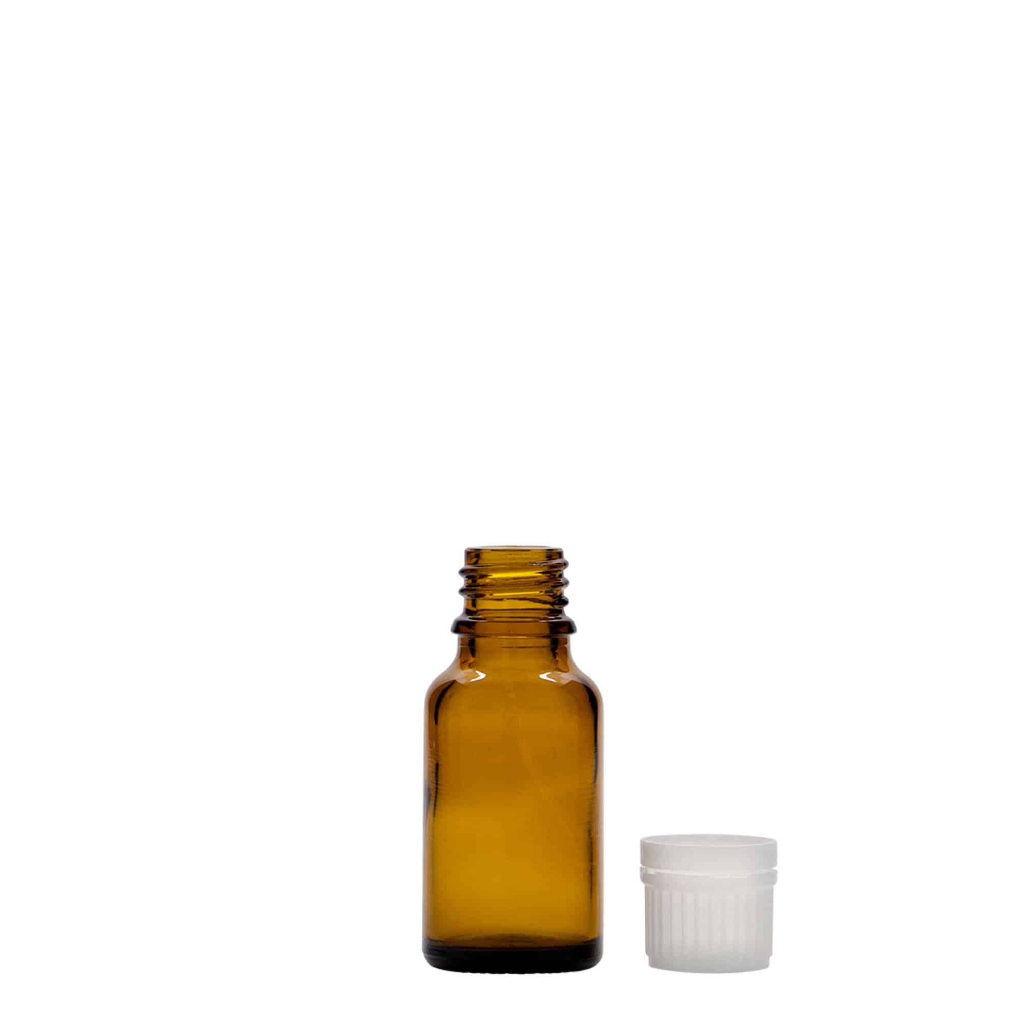 15 ml meditsiinipudel, klaas, pruun, suuava: DIN 18