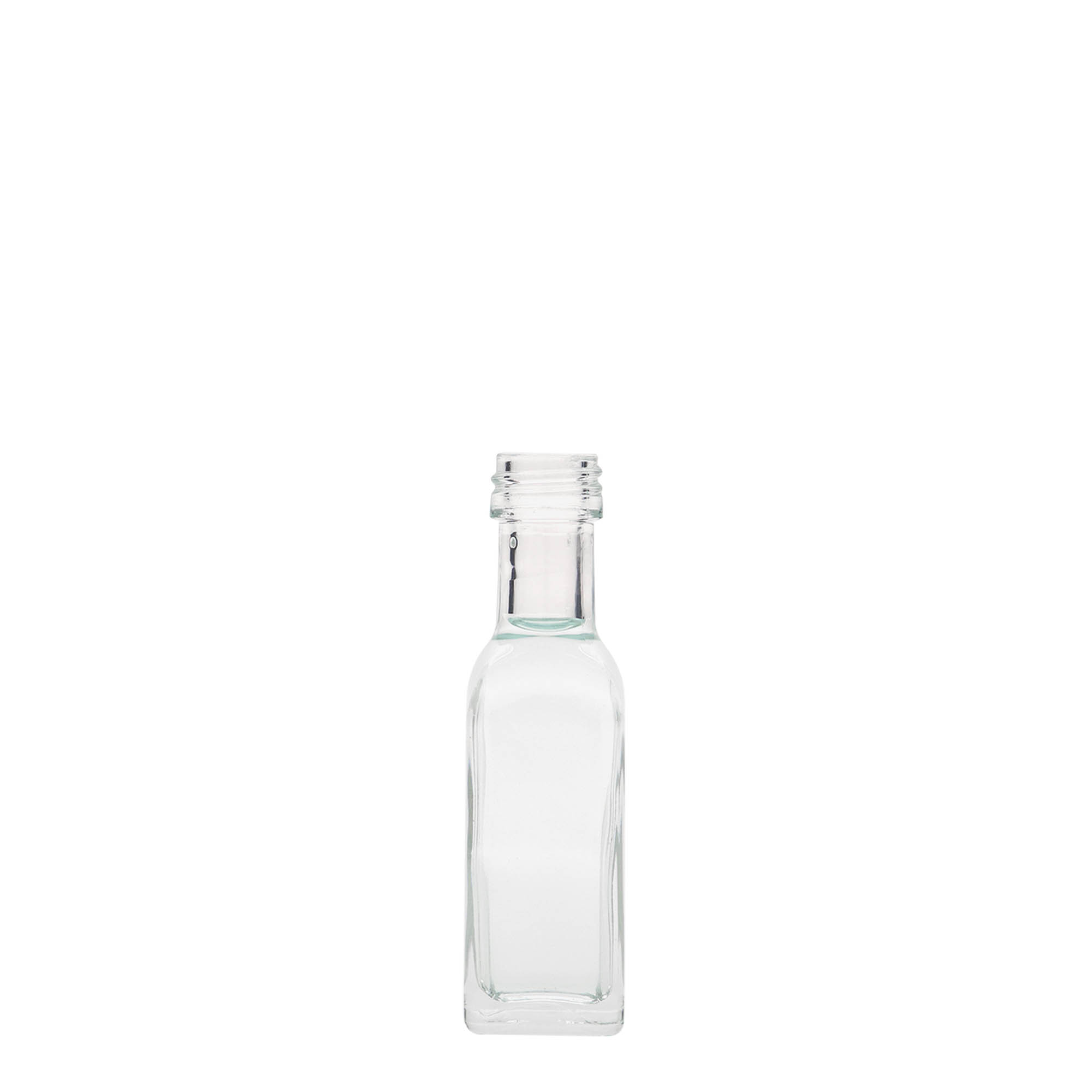 20 ml klaaspudel 'Marasca', ruudukujuline, suuava: PP 18