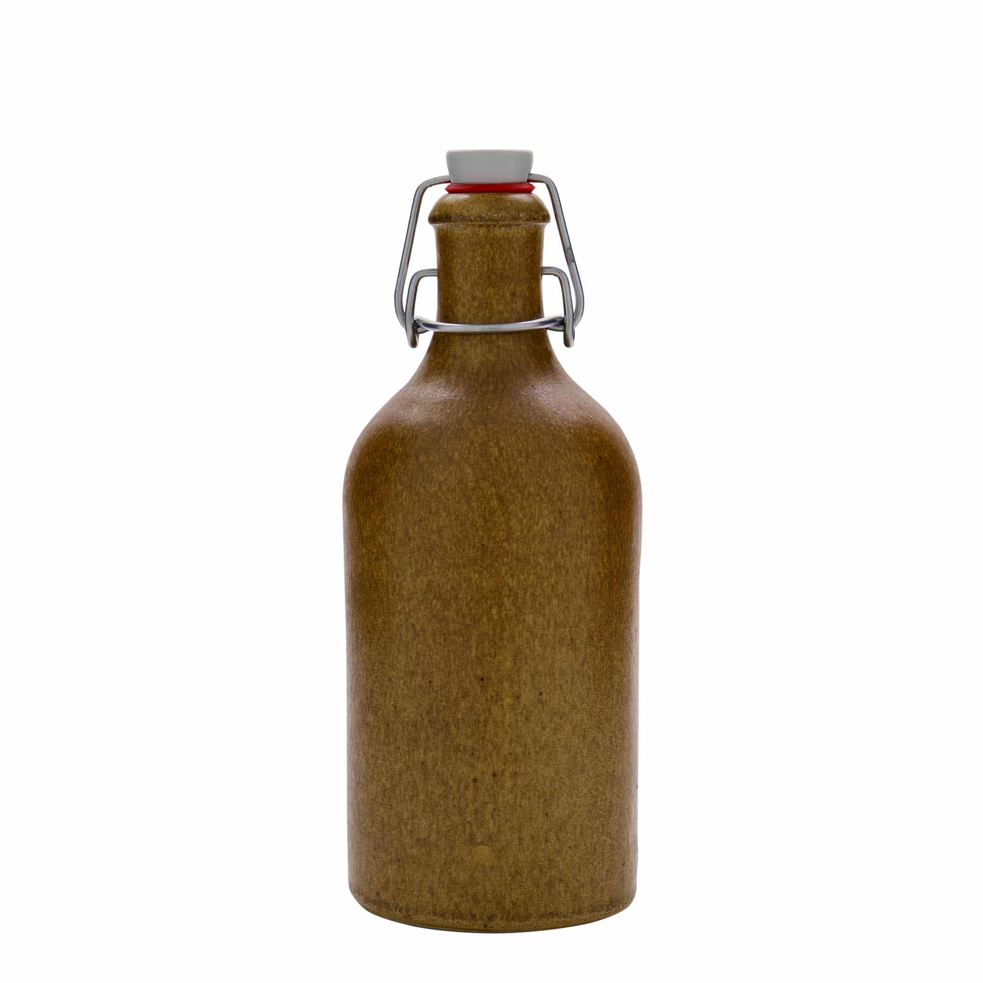 500 ml keraamiline pudel, kivikeraamika, pruun-kristalne, sulgur: traatkork