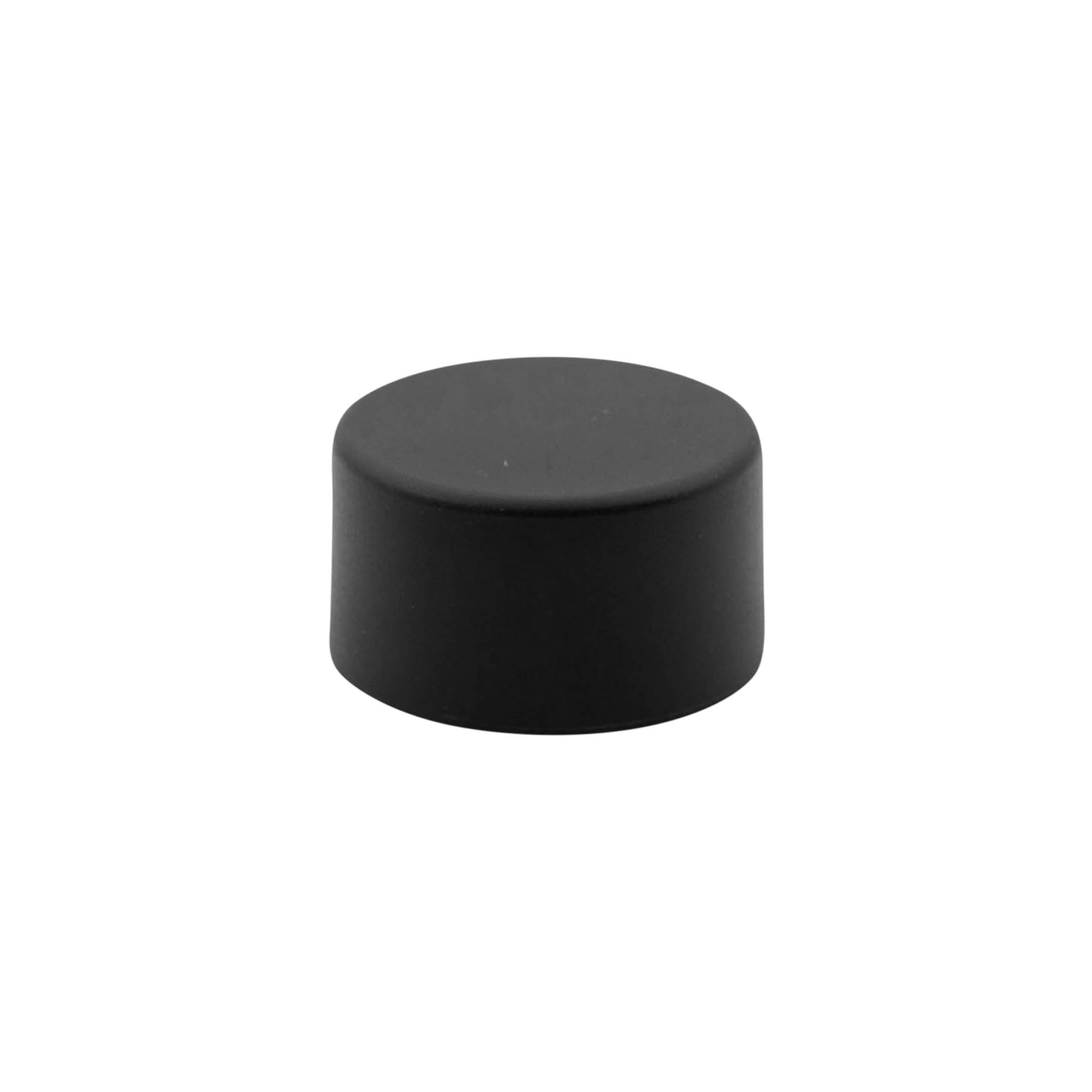 Kruvikork, metall-plastik, must, suue jaoks: PP 31,5