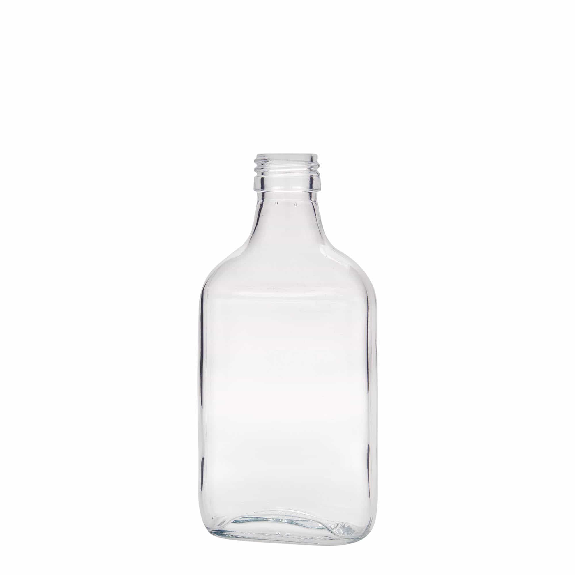 200 ml taskupudel, ristkülikukujuline, klaas, sulgur: PP 28