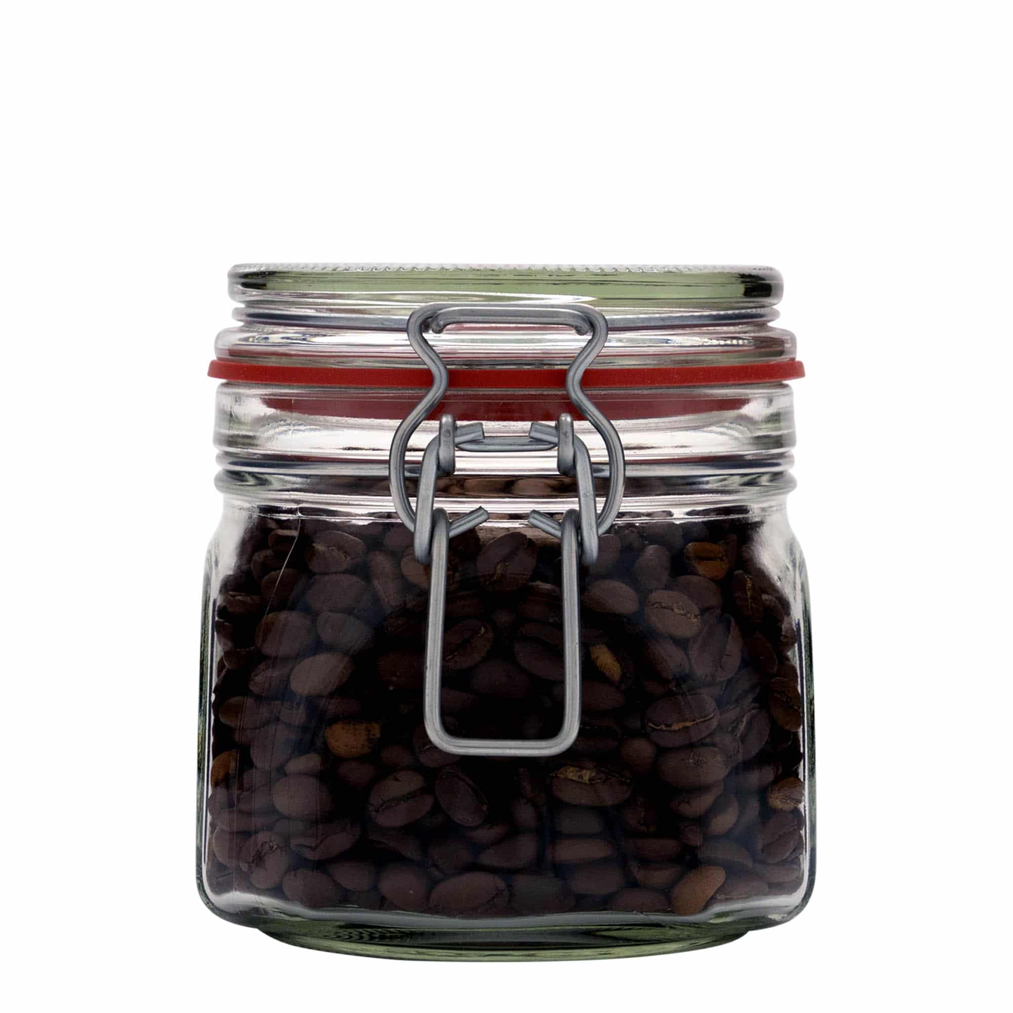 630 ml traatkaanega purk, ruudukujuline, sulgur: traatkaas
