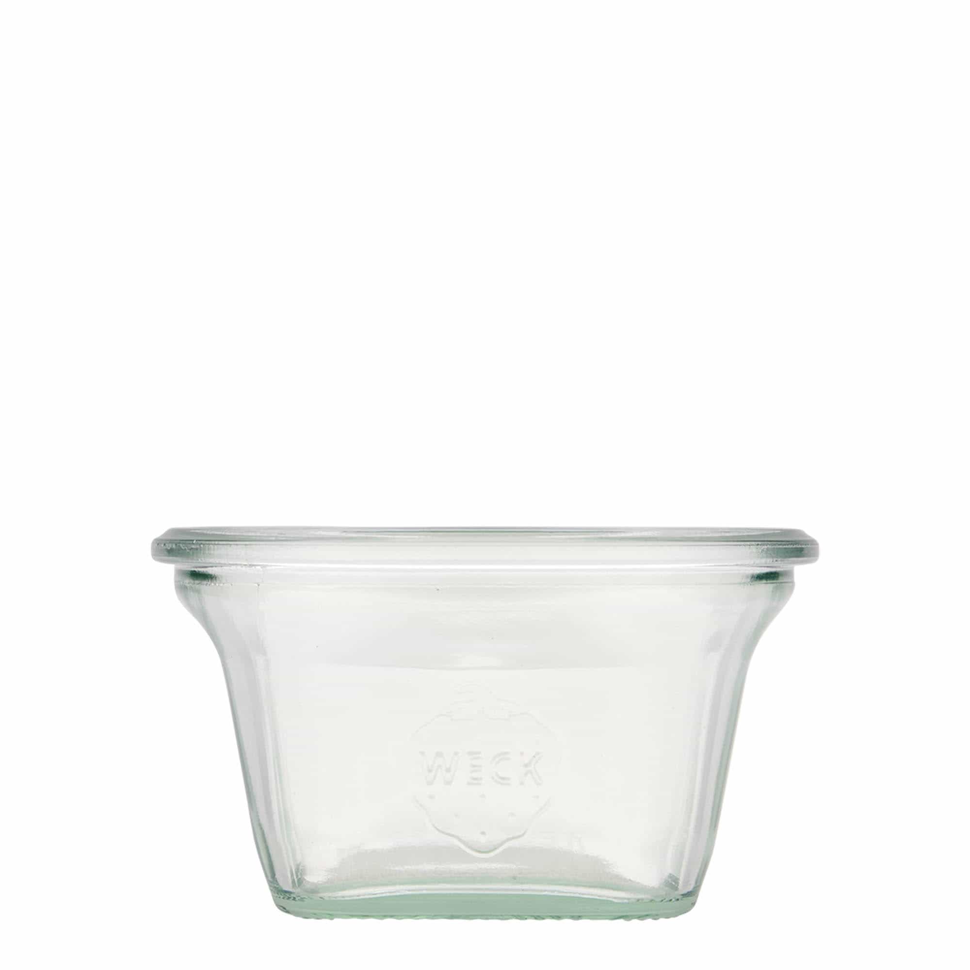290 ml WECKi Quadro-purk, ruudukujuline, sulgur: ümar serv
