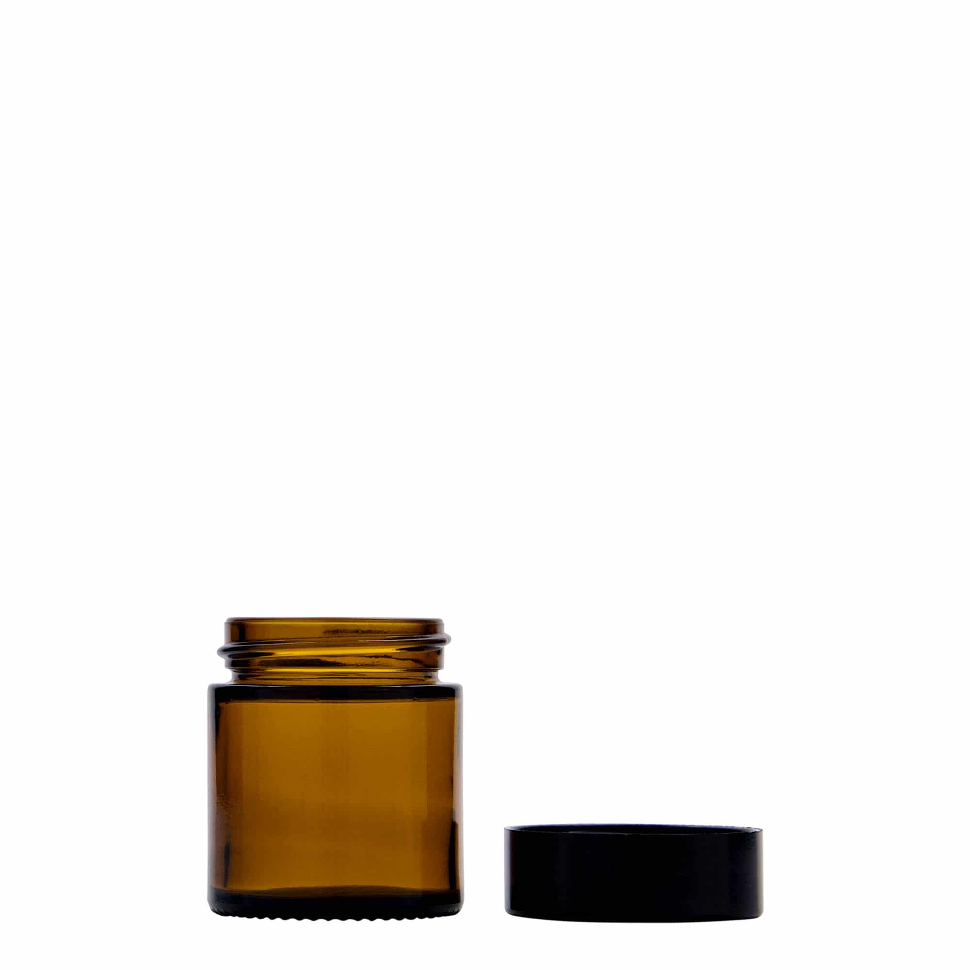 30 ml kosmeetikapurk 'Brown Line', klaas, pruun, sulgur: keeratav kork